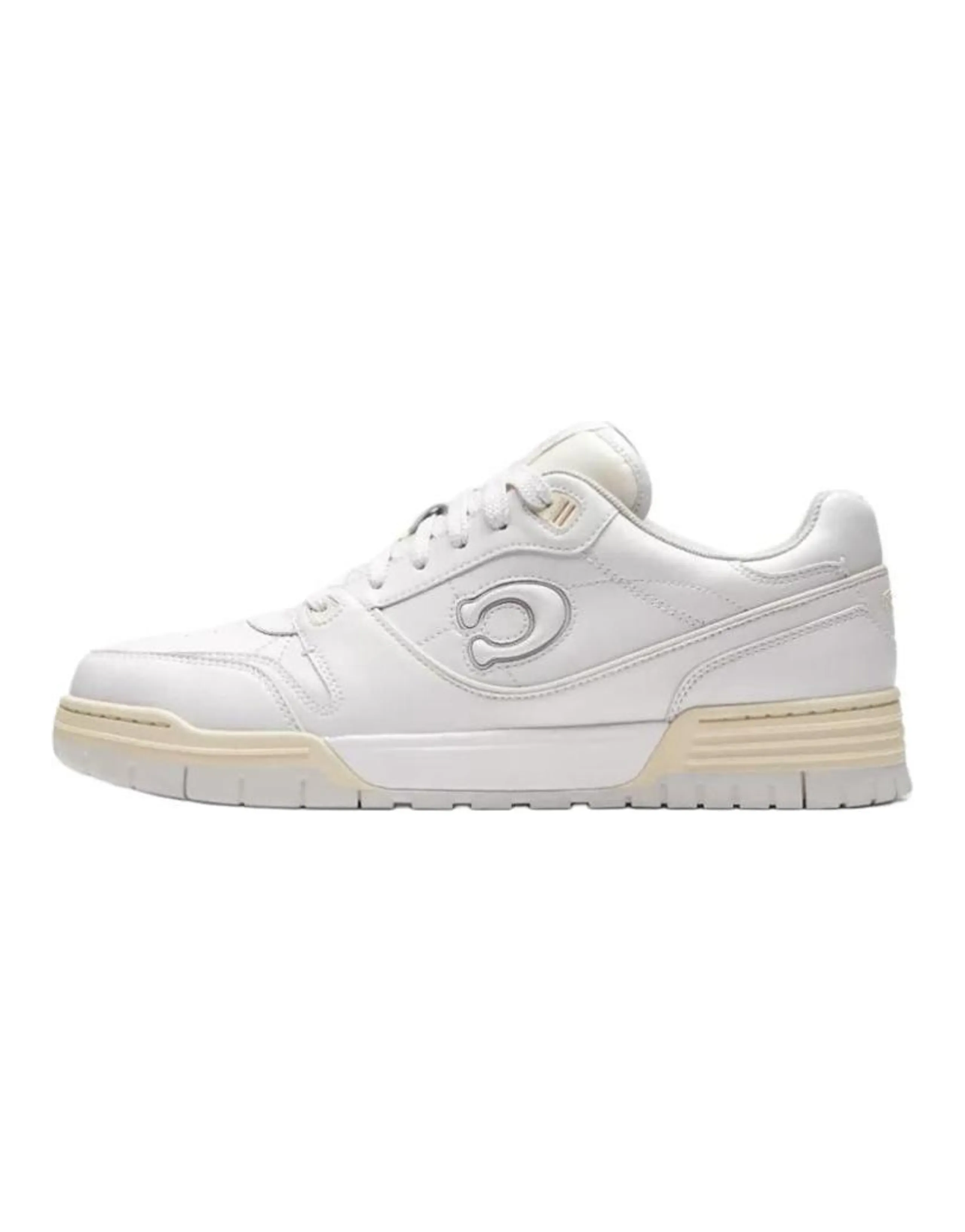 COACH Soho Leather Lace-Up Low-Top Sneakers Men's White