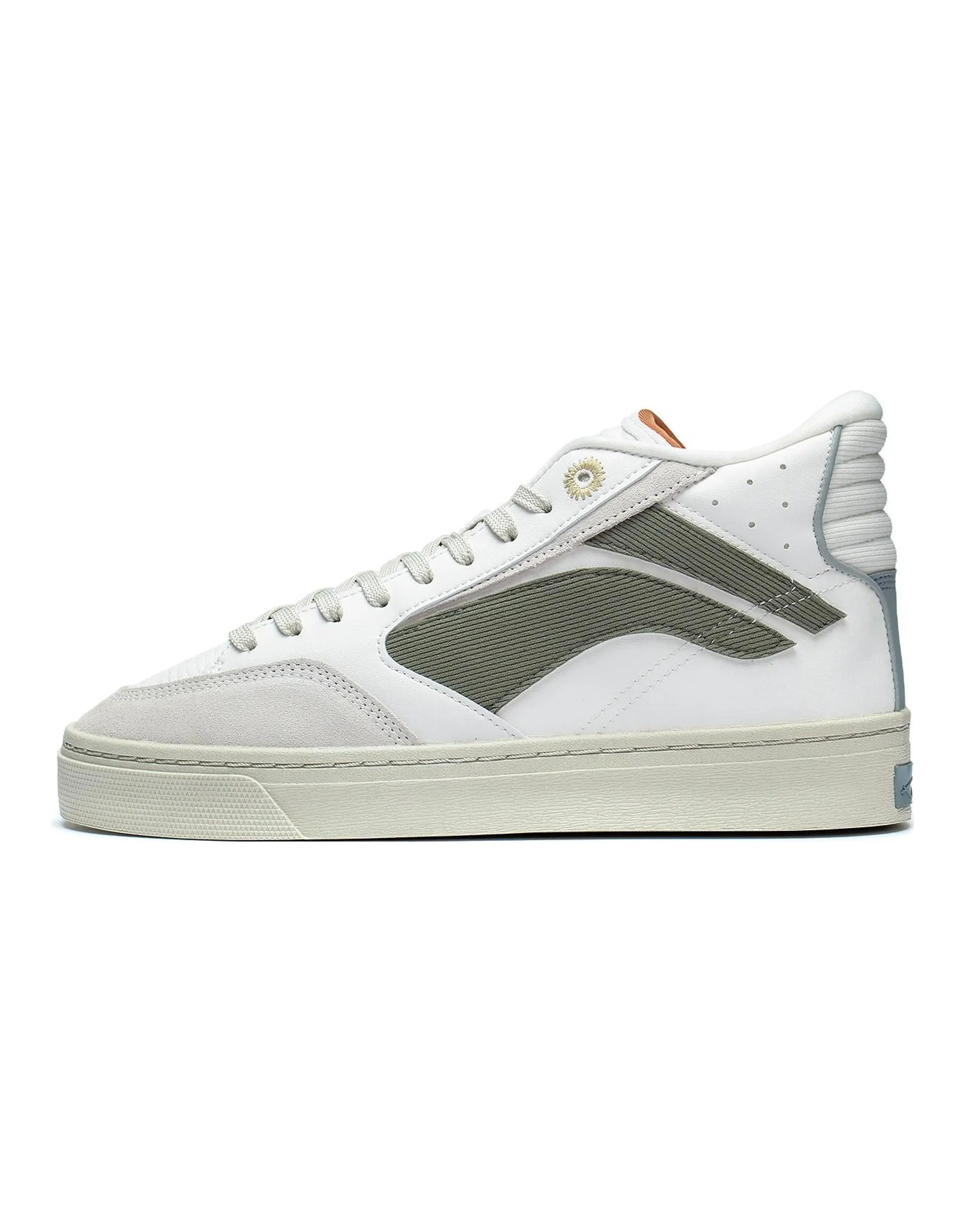 LiNing Wave 180 Anti-Slip And Wear-Resistant Lightweight Mid-Top Skateboard Shoes White