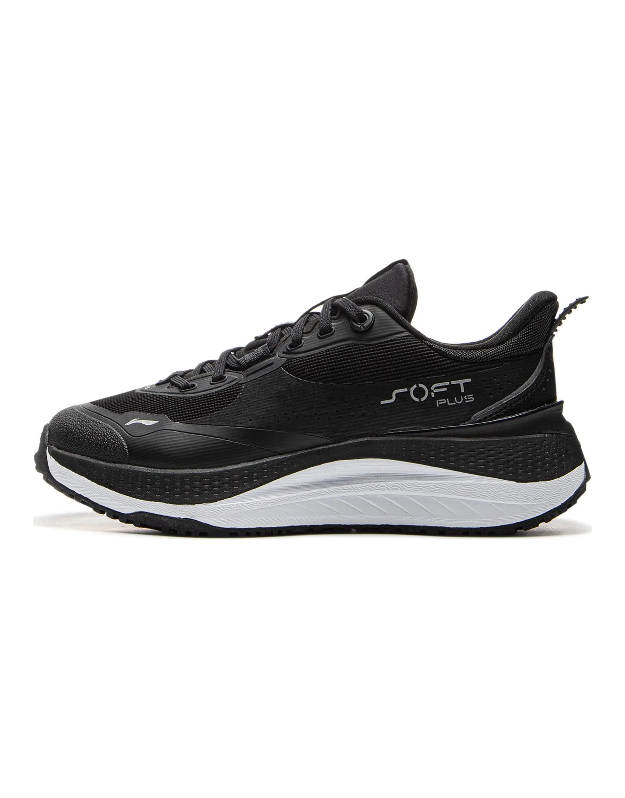 LiNing SOFT PLUS Cushioning Wear-Resistant Low-Top Casual Running Shoes Women's Black