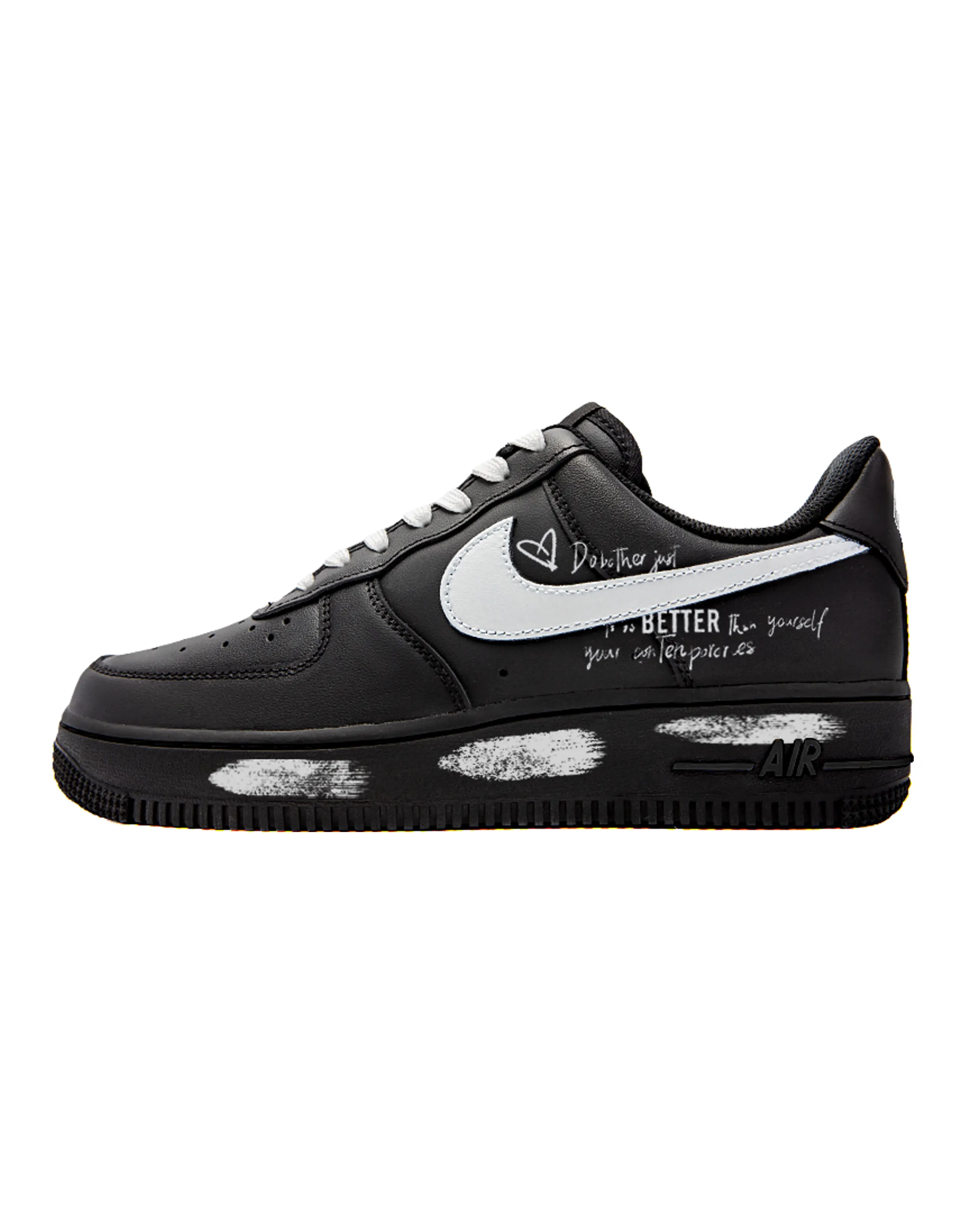 Nike Air Force 1 Wear-Resistant Low-Top Skateboard Shoes Unisex Black