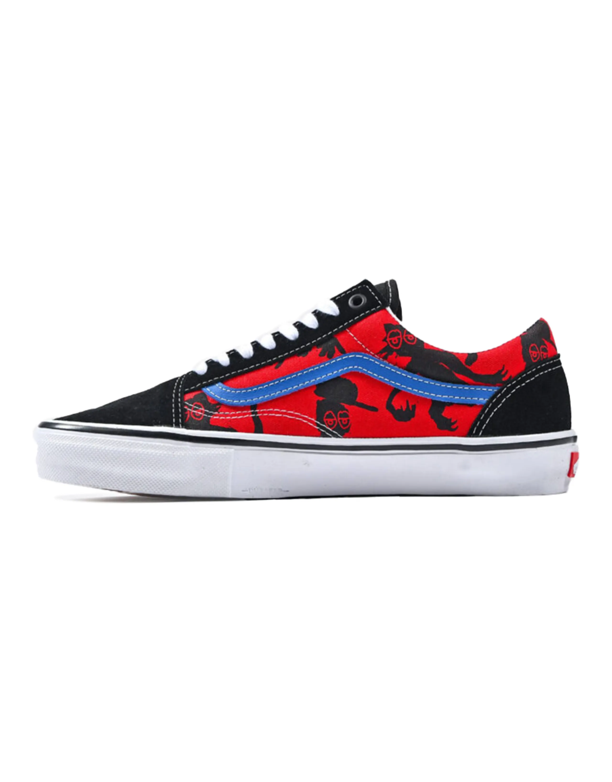Vans Old Skool Krooked By Natas For Ray Black Red Blue