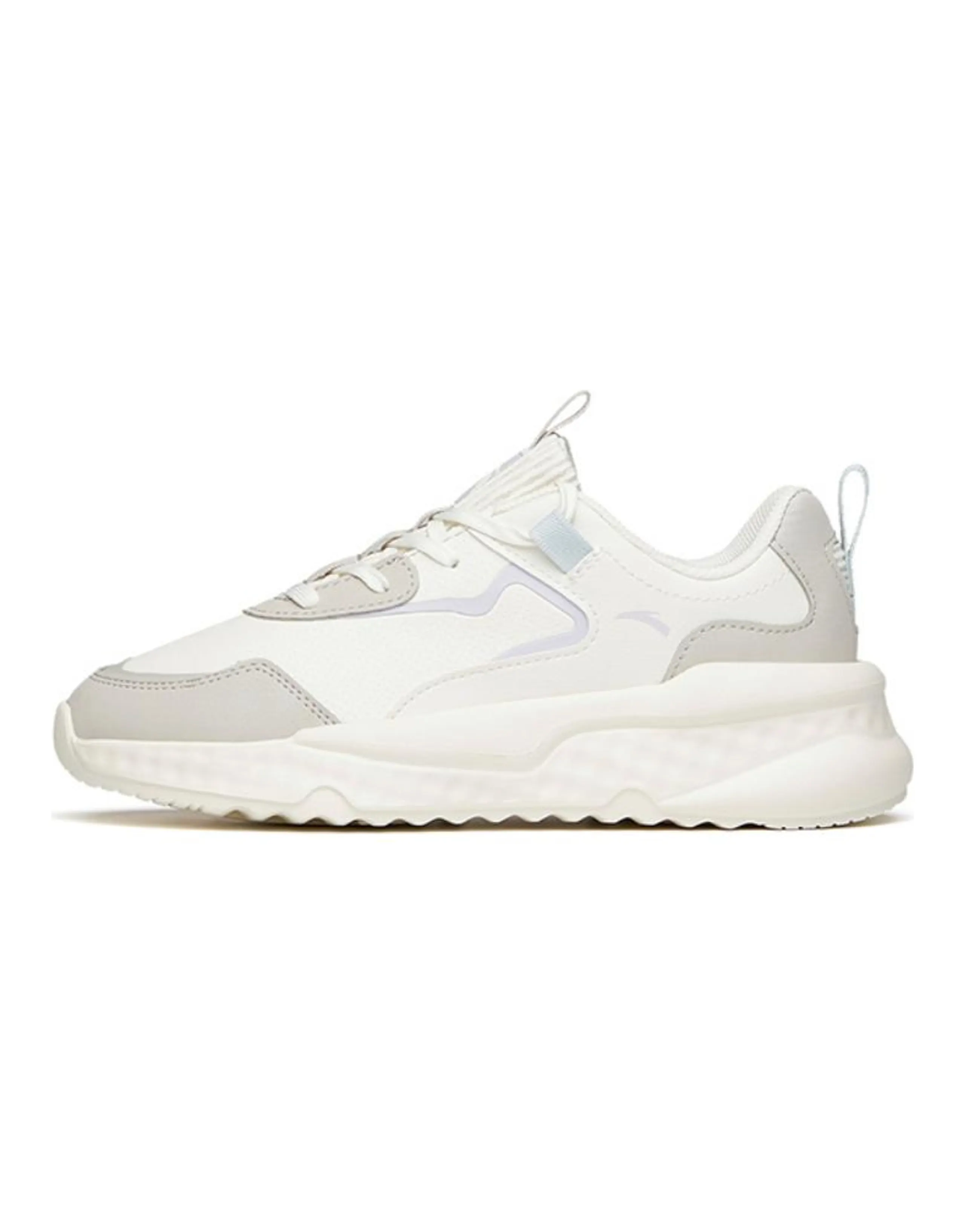 ANTA Life Collection Casual Shoes Women's Low Top Ivory White/Shade 1 Gray/Misty Purple