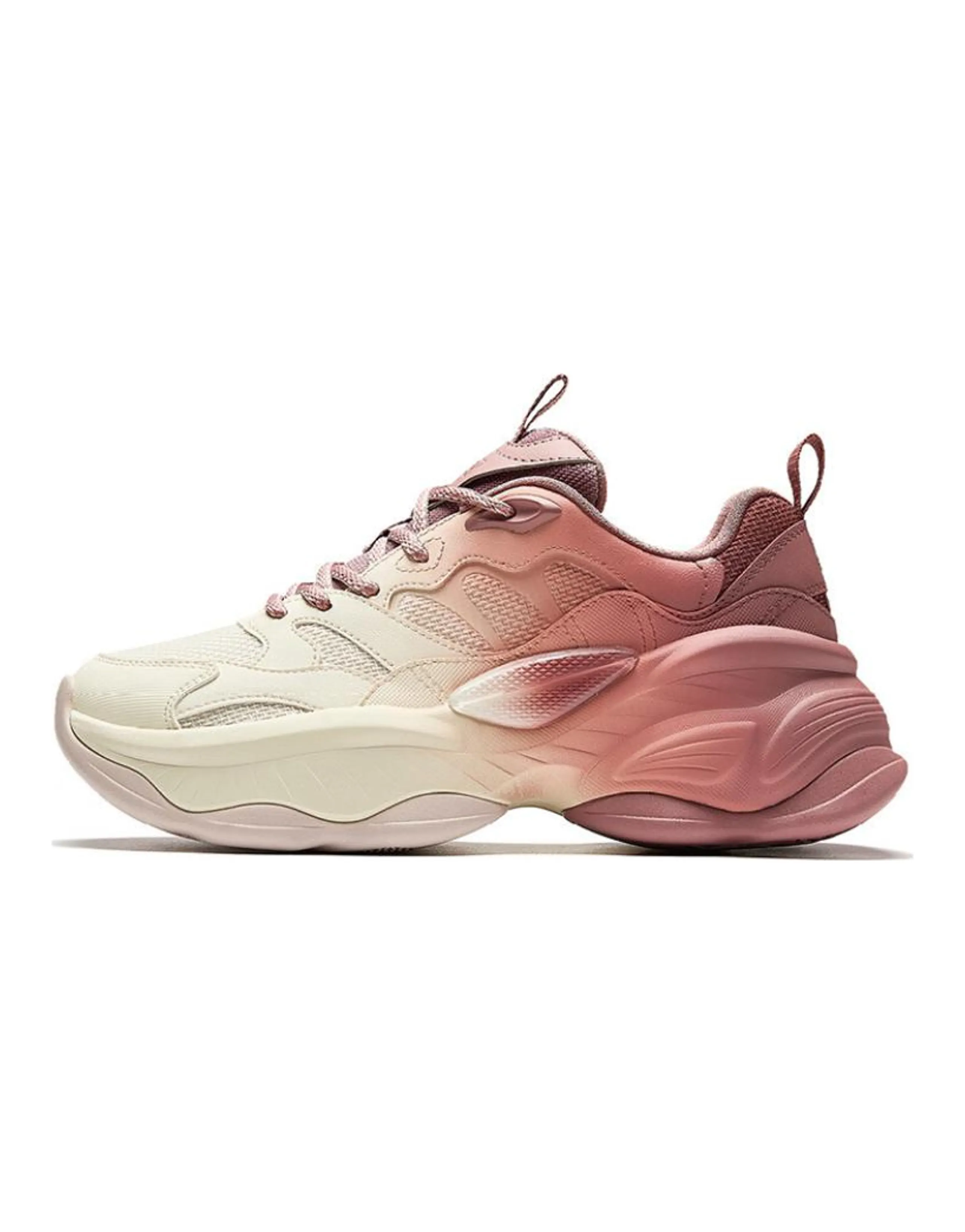 Anta 'Good Things Happen' Nut 2.0 Comfortable Versatile Low-Top Chunky Sneakers Women's White Red