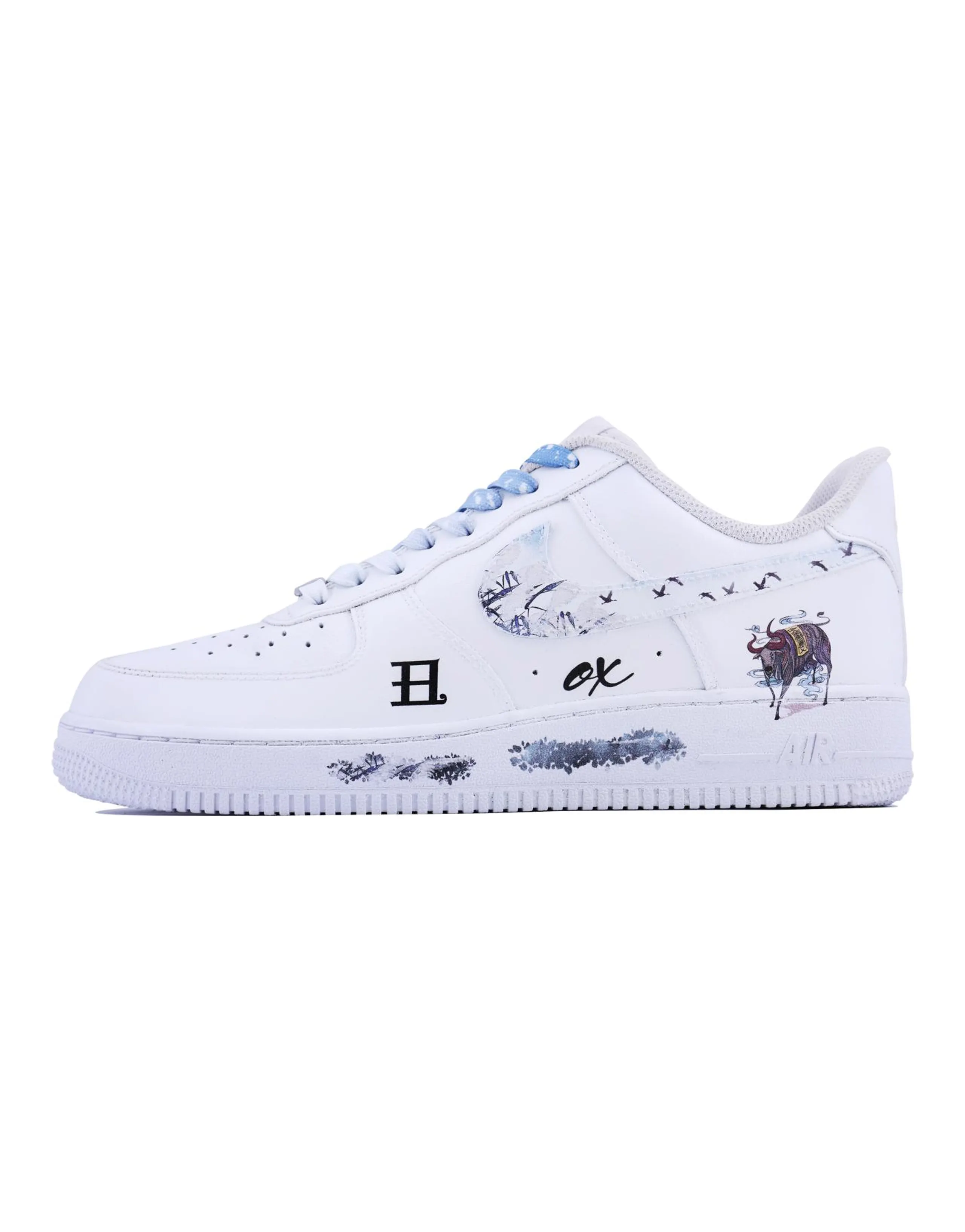 Nike Air Force 1 Ugly Cow SDS Low-Top Skateboard Shoes GS White