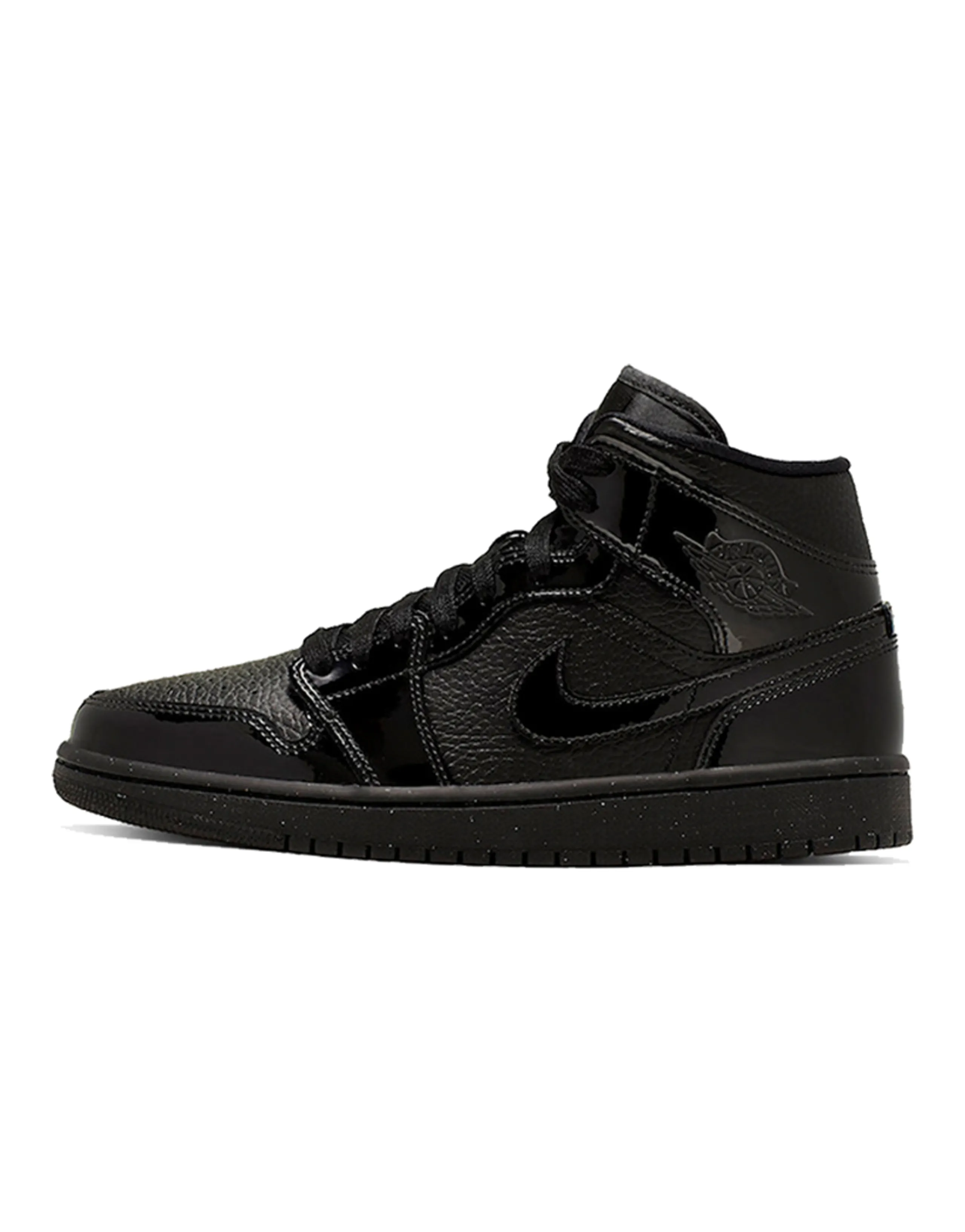 Jordan 1 Mid Patent Triple Black Women's