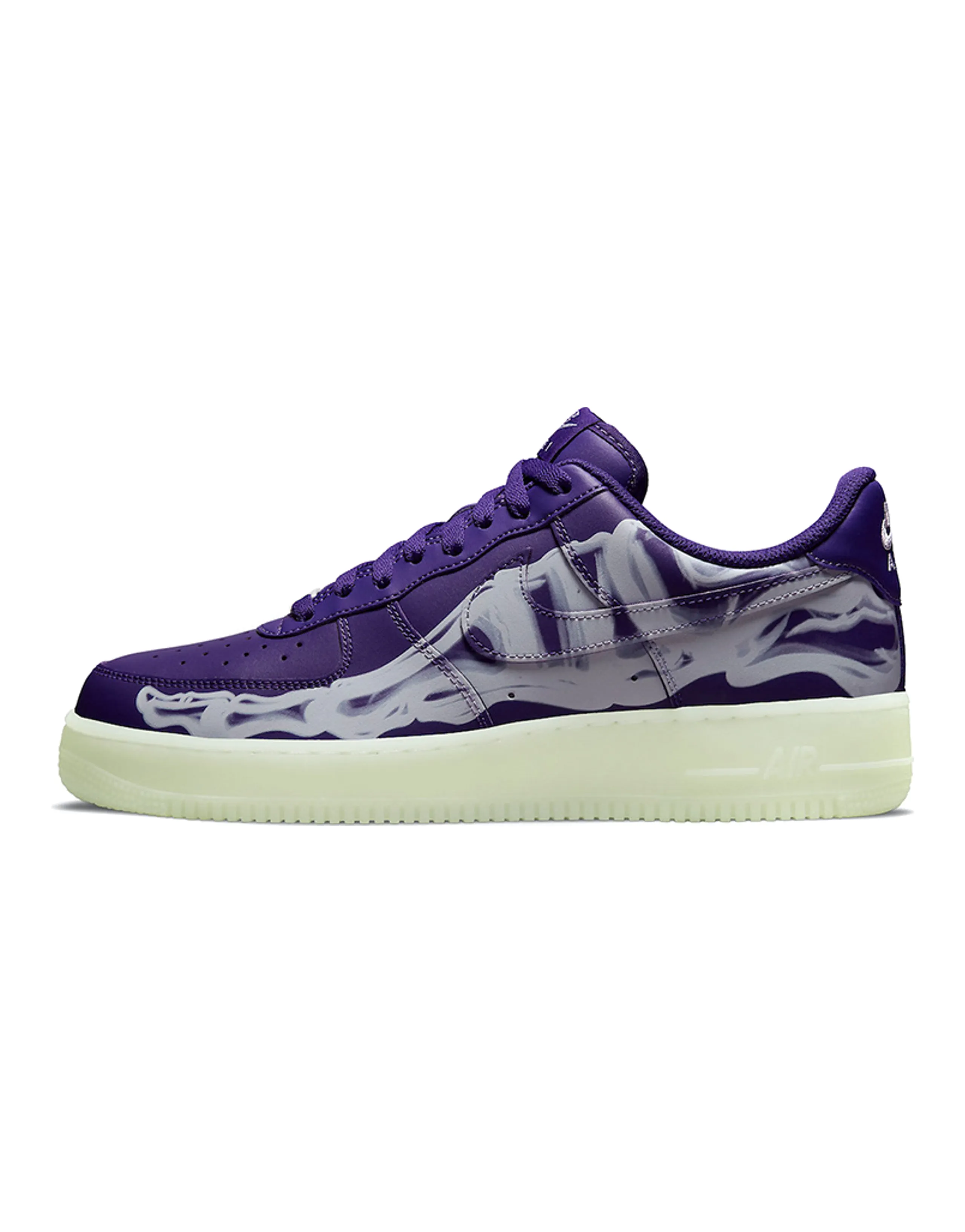 Nike Air Force 1 Low '07 Qs Purple Skeleton Halloween 2021