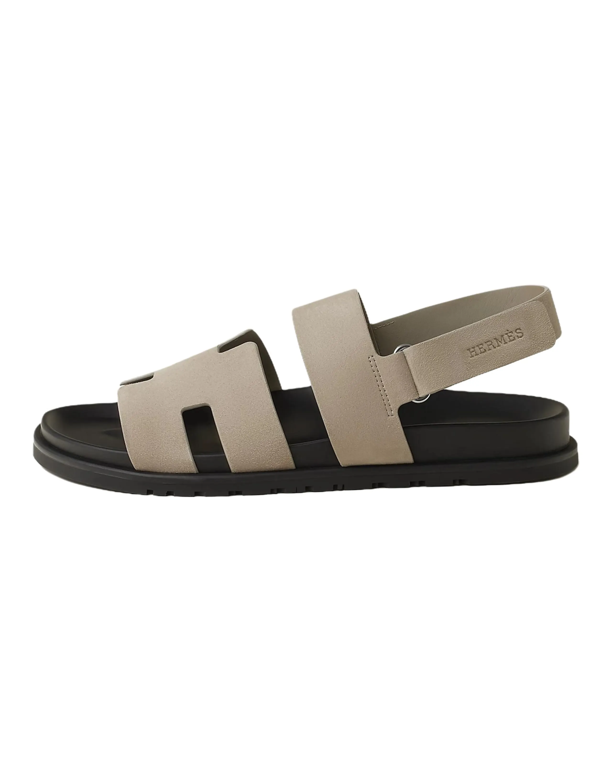 HERMES Genius One Strap Sandals Men's Beige
