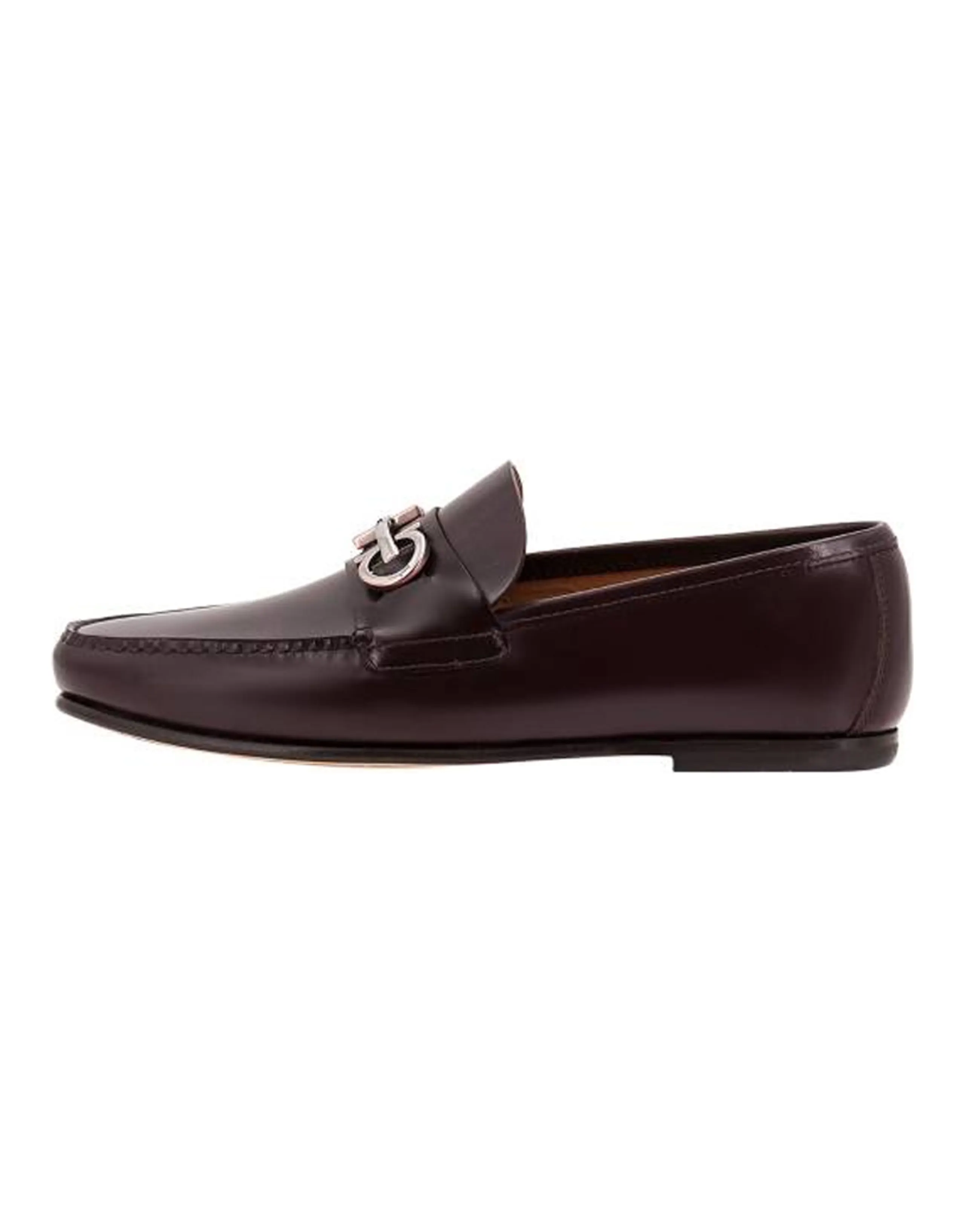 FERRAGAMO Gancini Loafers Men's Brown