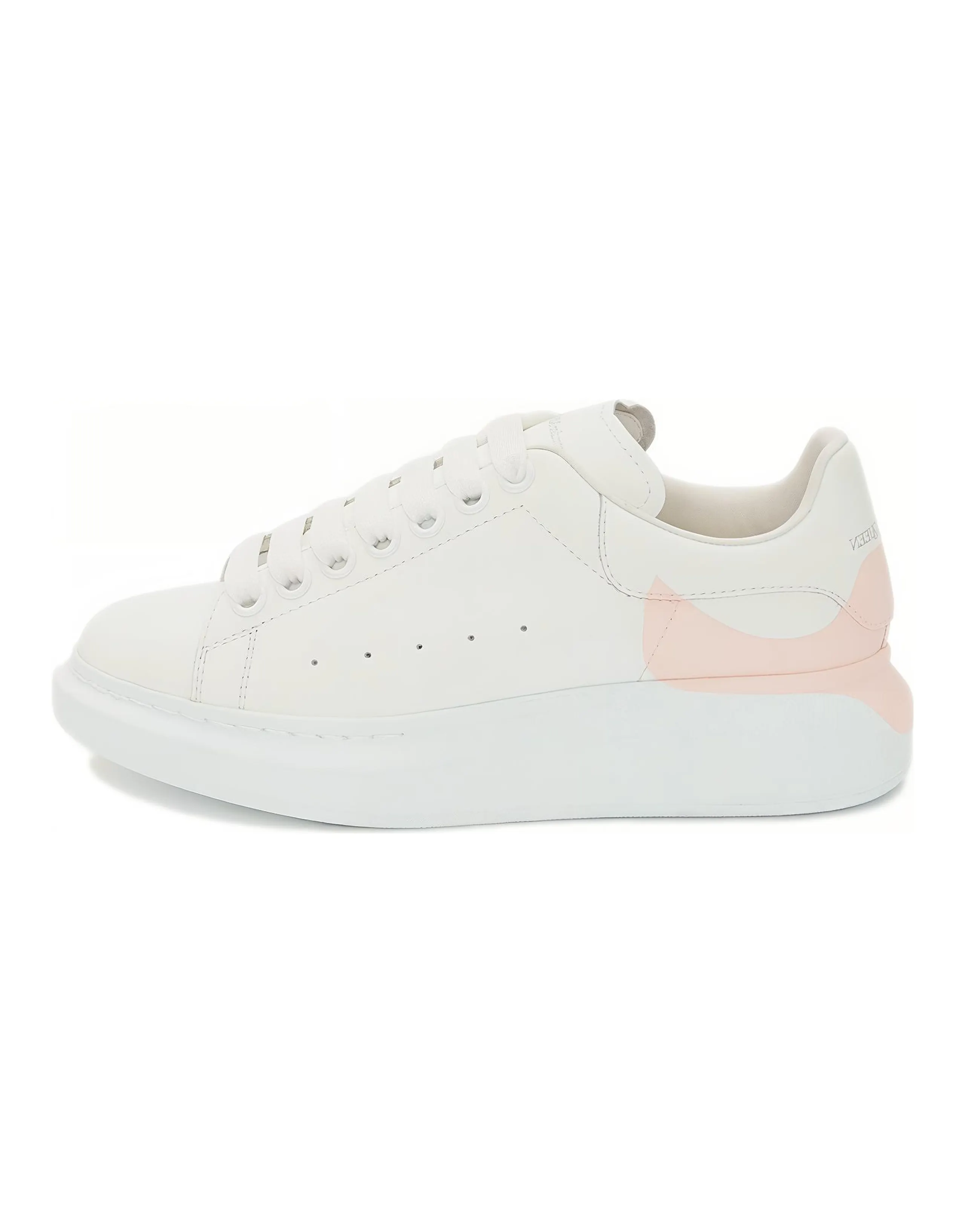 Alexander McQueen Oversized Drop Heel Counter Print White Rose Women's
