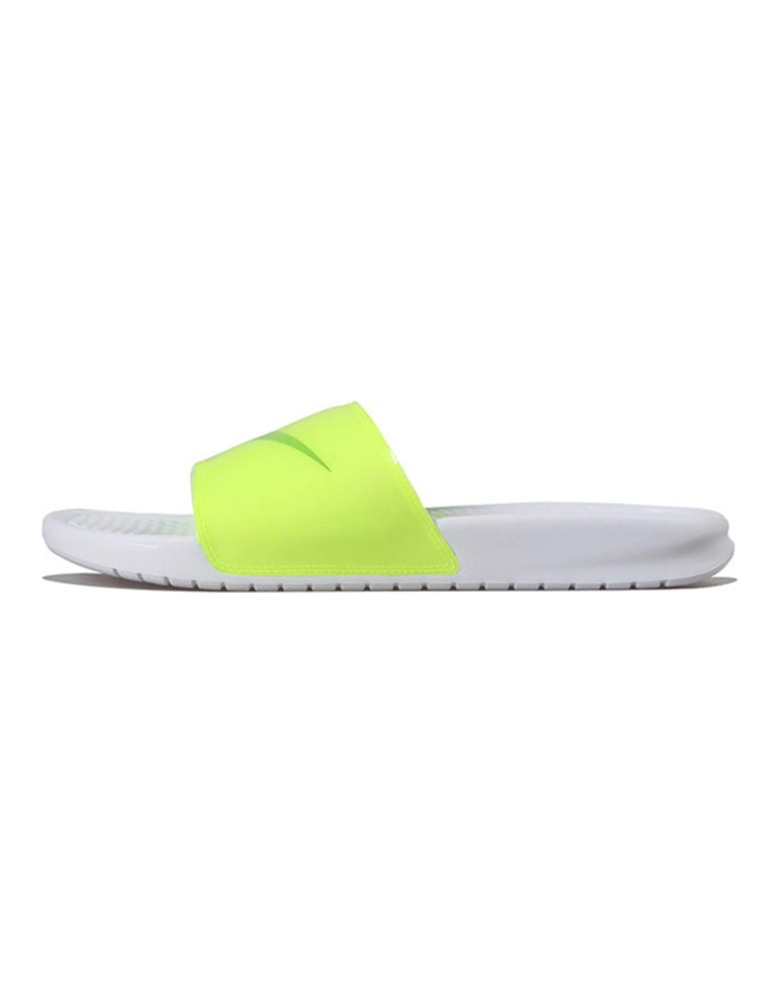 Nike Benassi Jdi Print Fluorescence Yellow Slippers Volt white