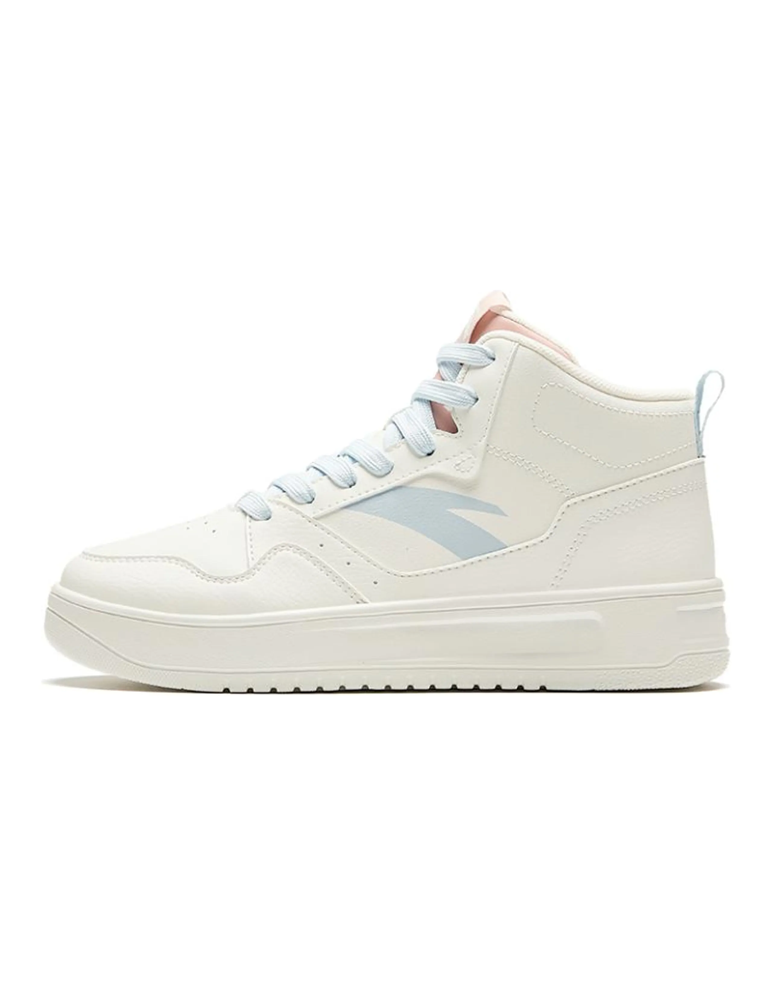 ANTA Skateboard Shoes Women's High-Top White