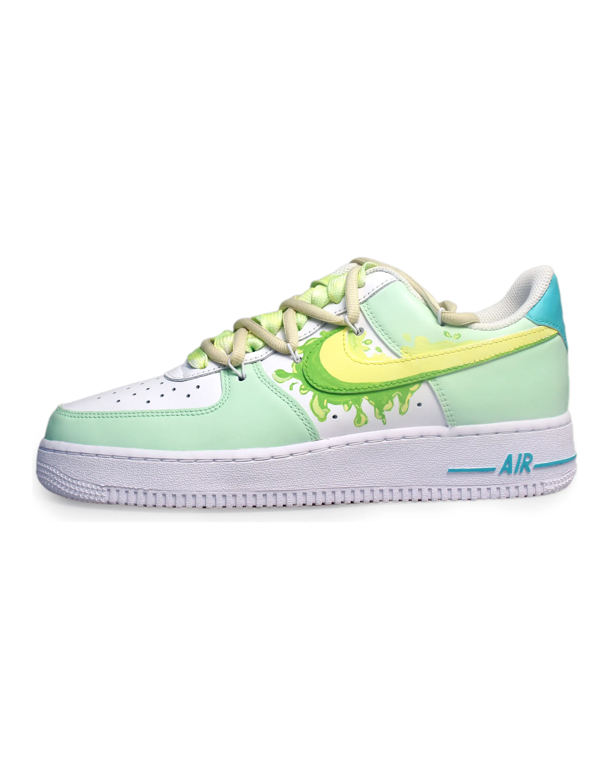 Nike Air Force 1 Ice Cream Slip-Resistant Quick Dry Low-Top Skateboard Shoes Men's White Green