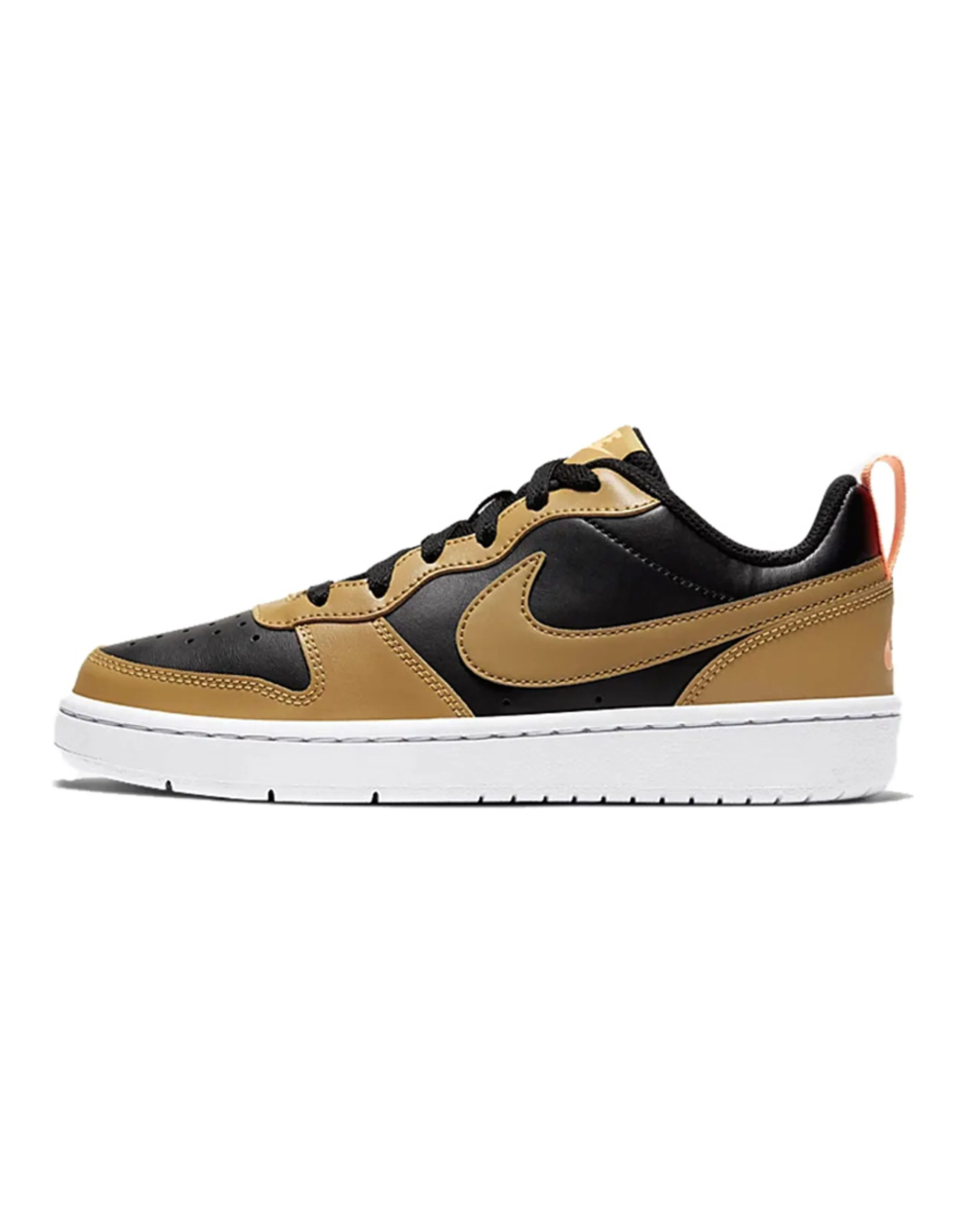 Nike Court Borough Low 2 'Black Orange White' GS