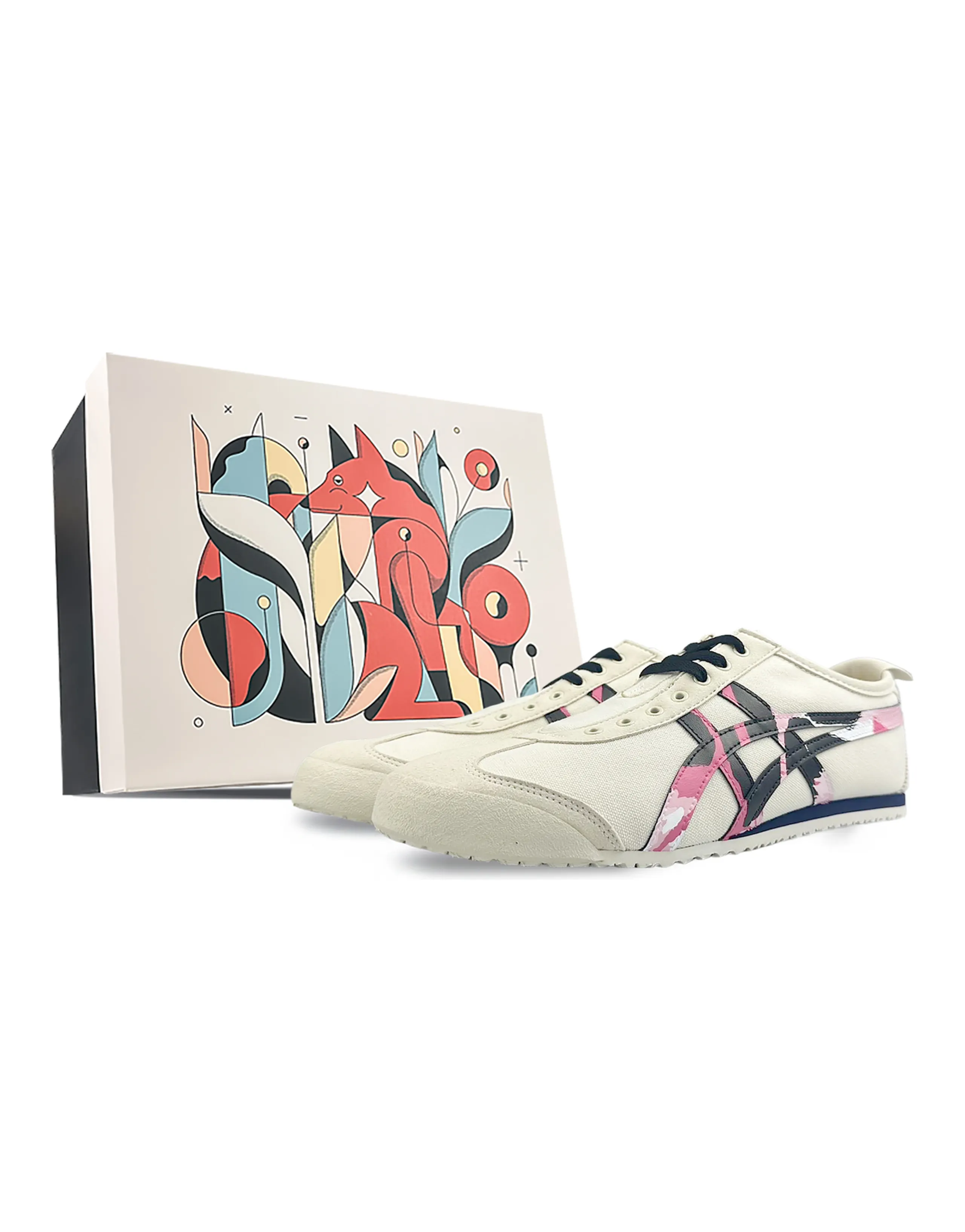 Onitsuka Tiger MEXICO 66 Lightweight Low-Top Casual Shoes Unisex White Black