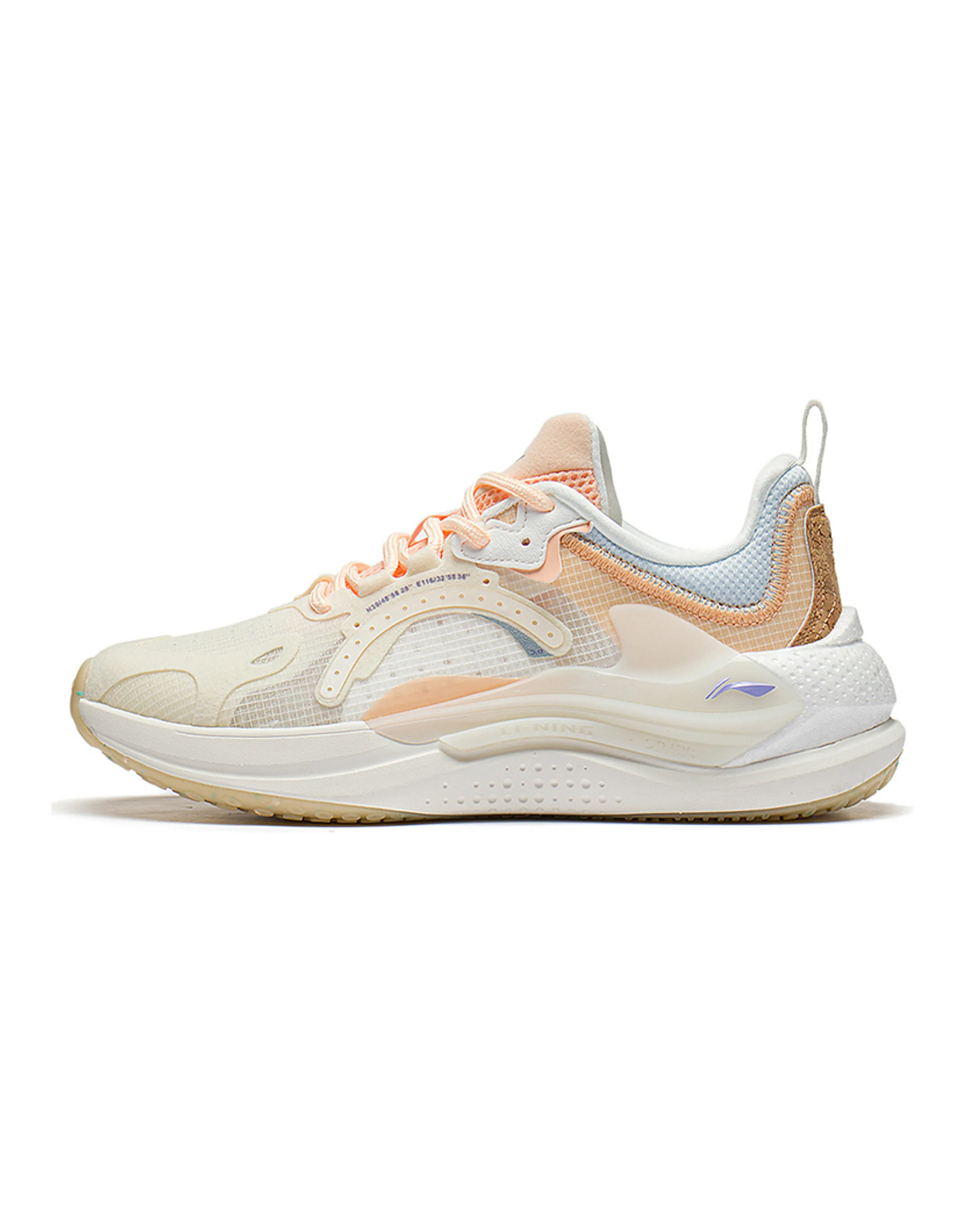 LiNing Spark Low-Top Casual Shoes Women's Cream Orange