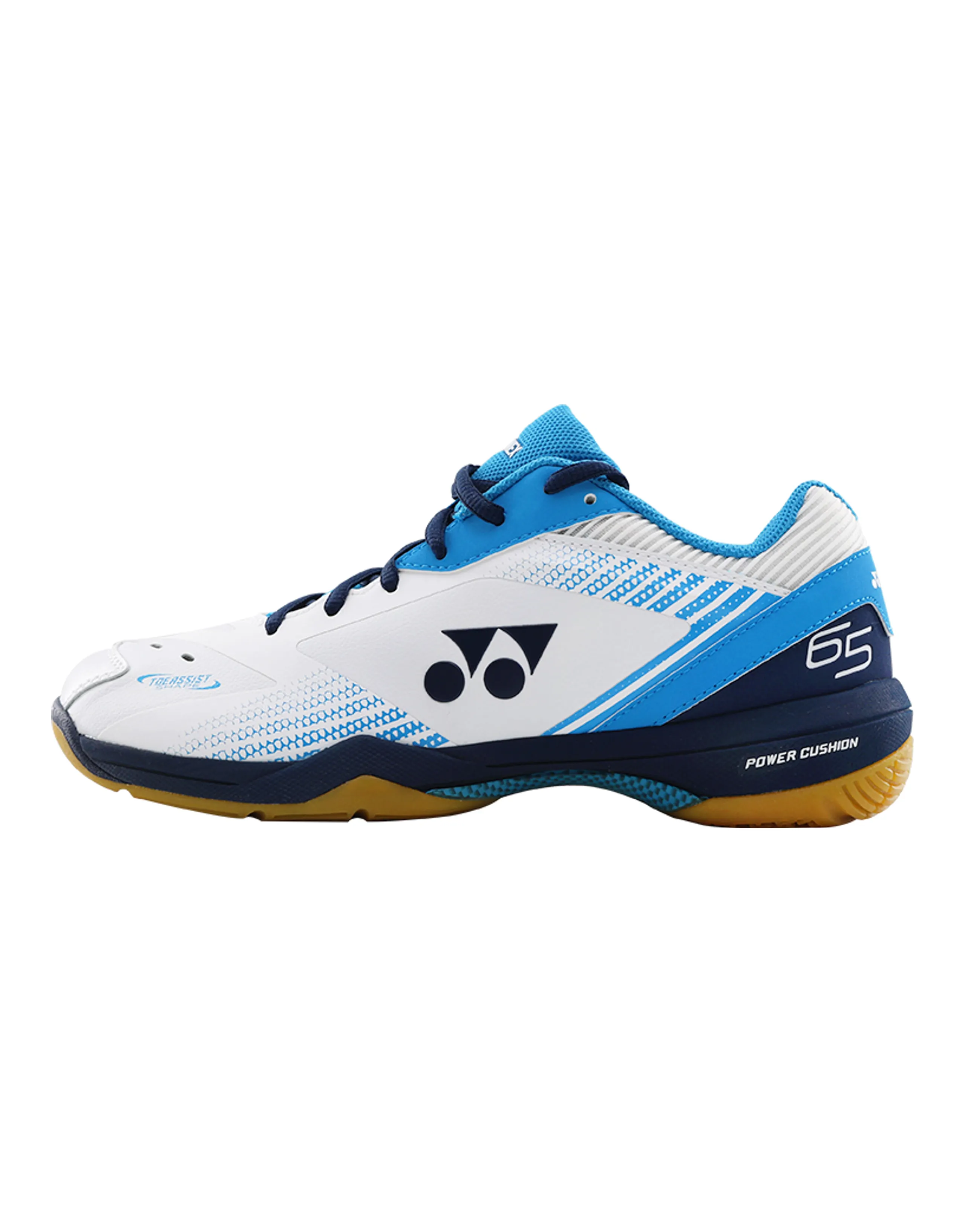 YONEX POWER CUSHION 65 Slip-Resistant Low-Top Badminton Shoes Unisex White Sea Blue