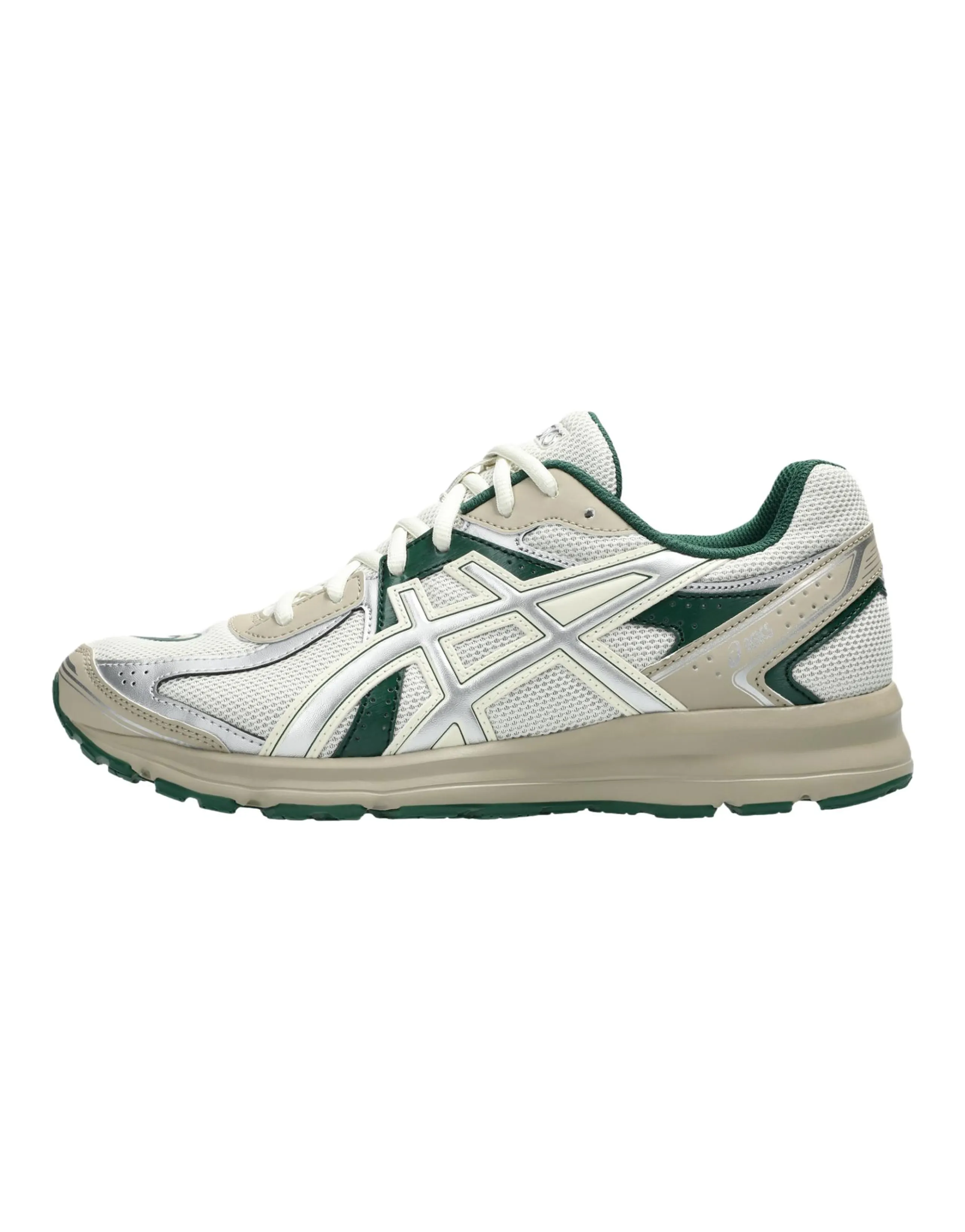 ASICS Jog 100S Cushioned Breathable Running Shoes Unisex Silver Green
