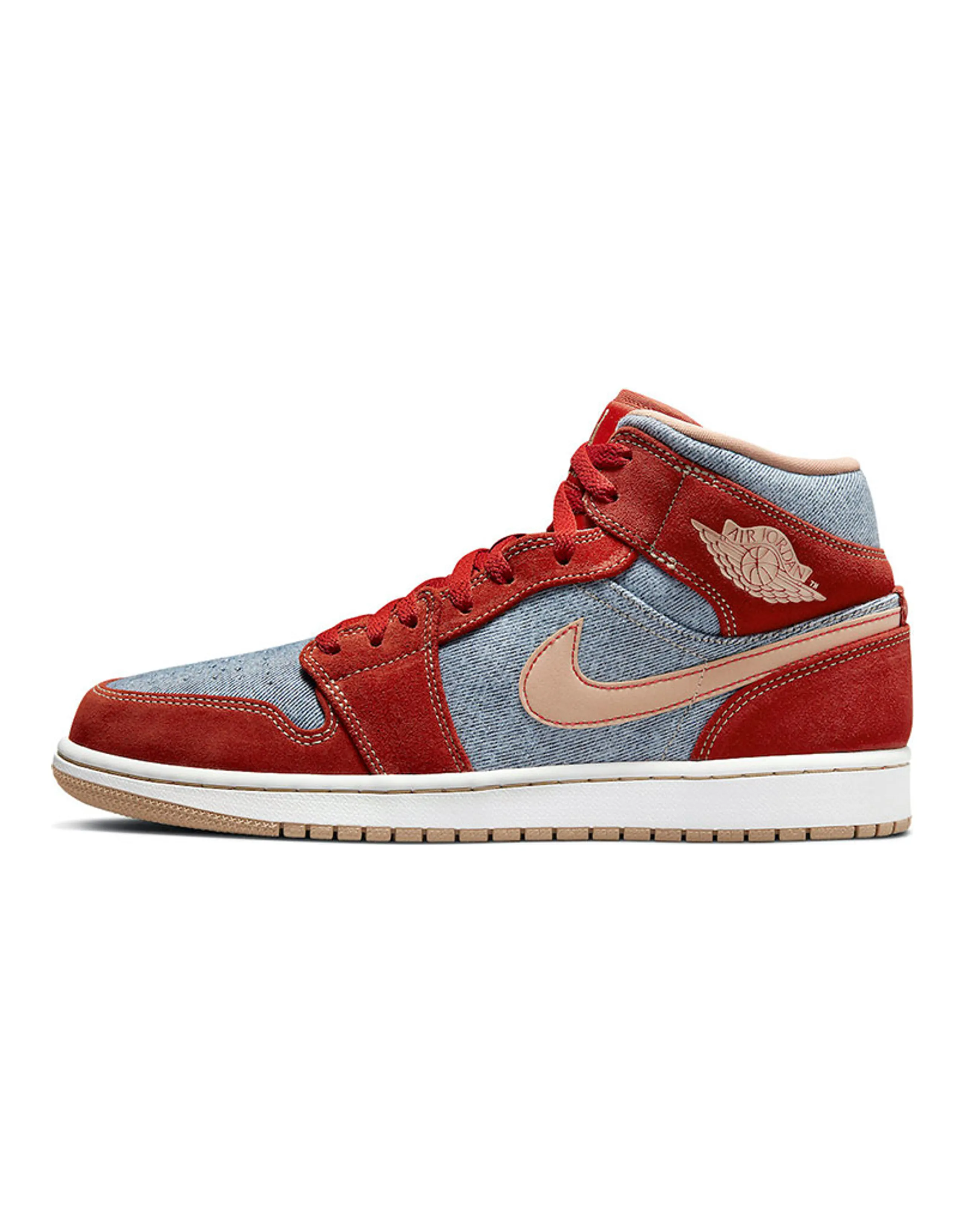 JORDAN 1 Mid Denim Red