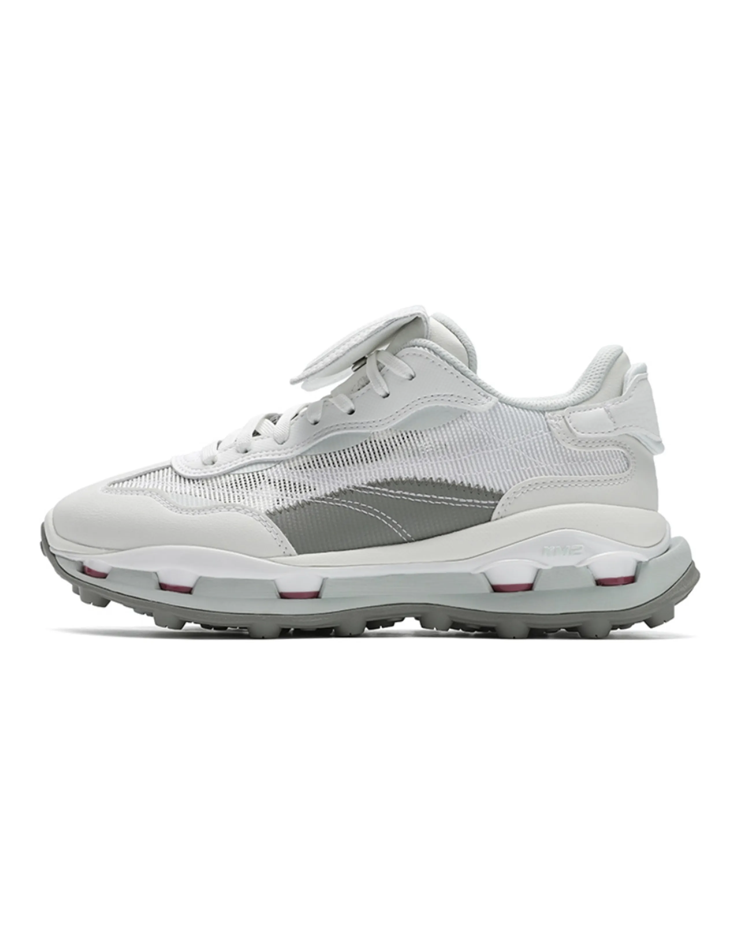 FILA Women's KM2 SO Stackable Shoes 2nd Gen Southern Edition Fashion Sporty Versatile Low-Top Casual Shoes Bright White