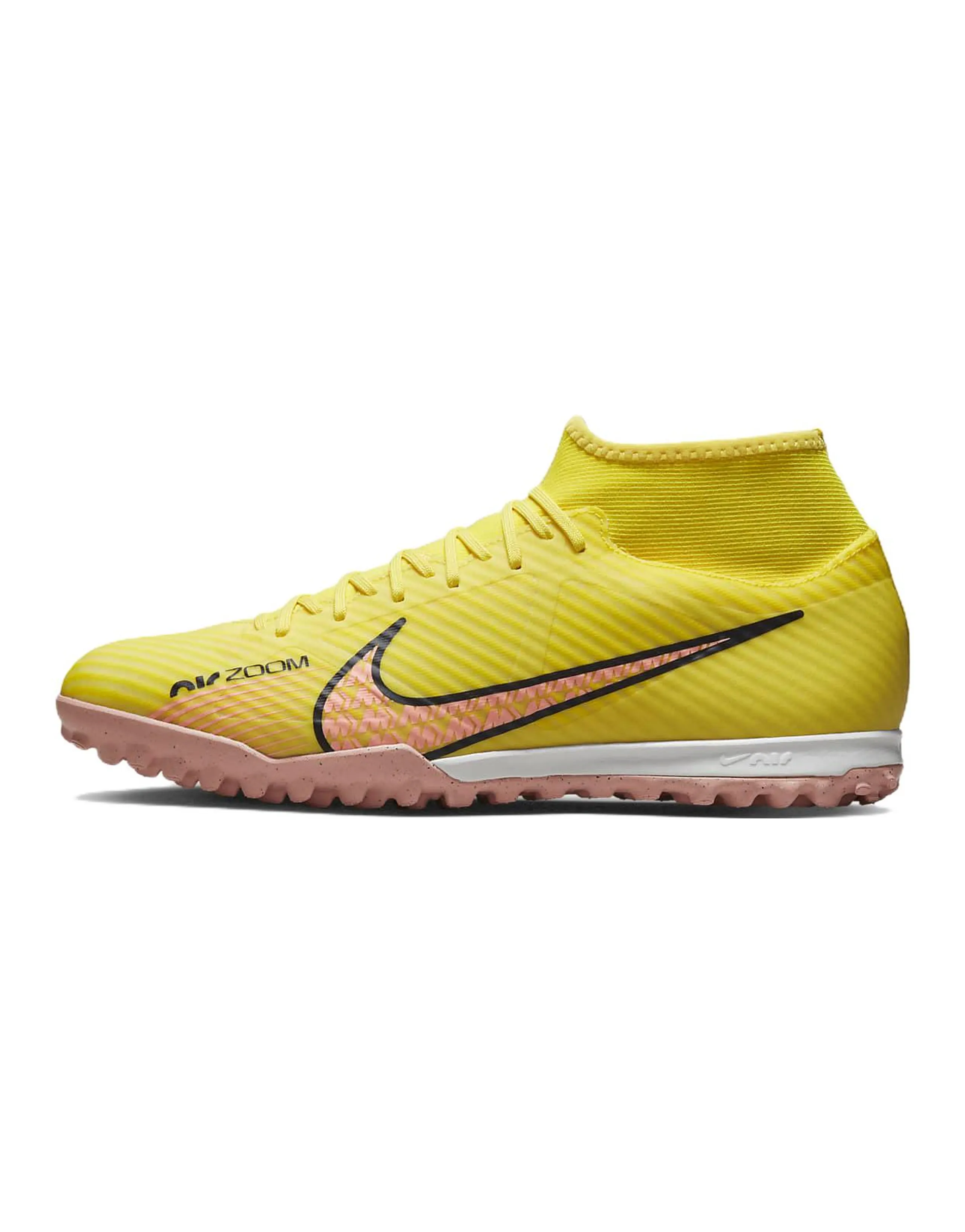 Nike Zoom Mercurial Superfly 9 Turf Soccer Shoes Yellow Pink