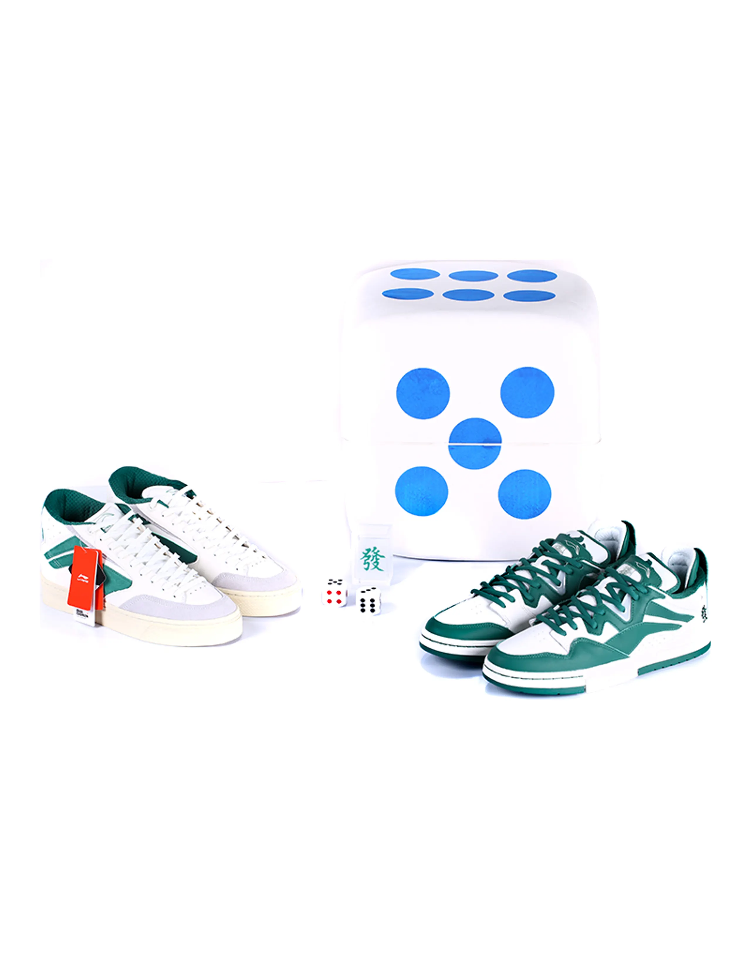 LINING Wave Skateboard Shoes Women's Low-Top Green