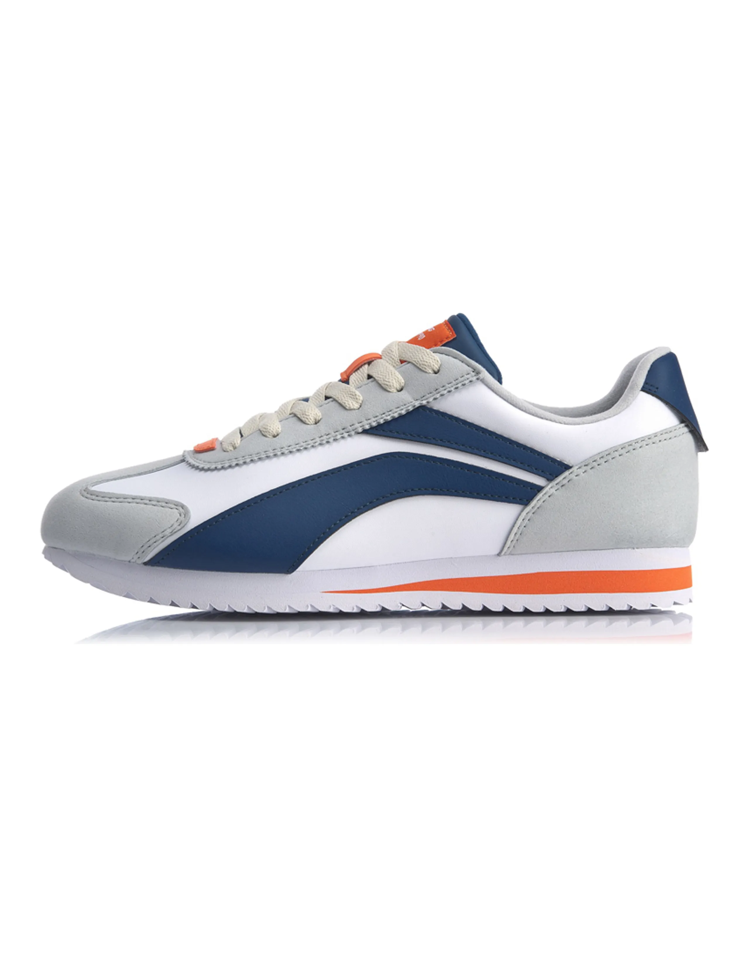 LiNing 3K Non-slip Lightweight Low-Top Sports Casual Shoes Men's White Gray Blue