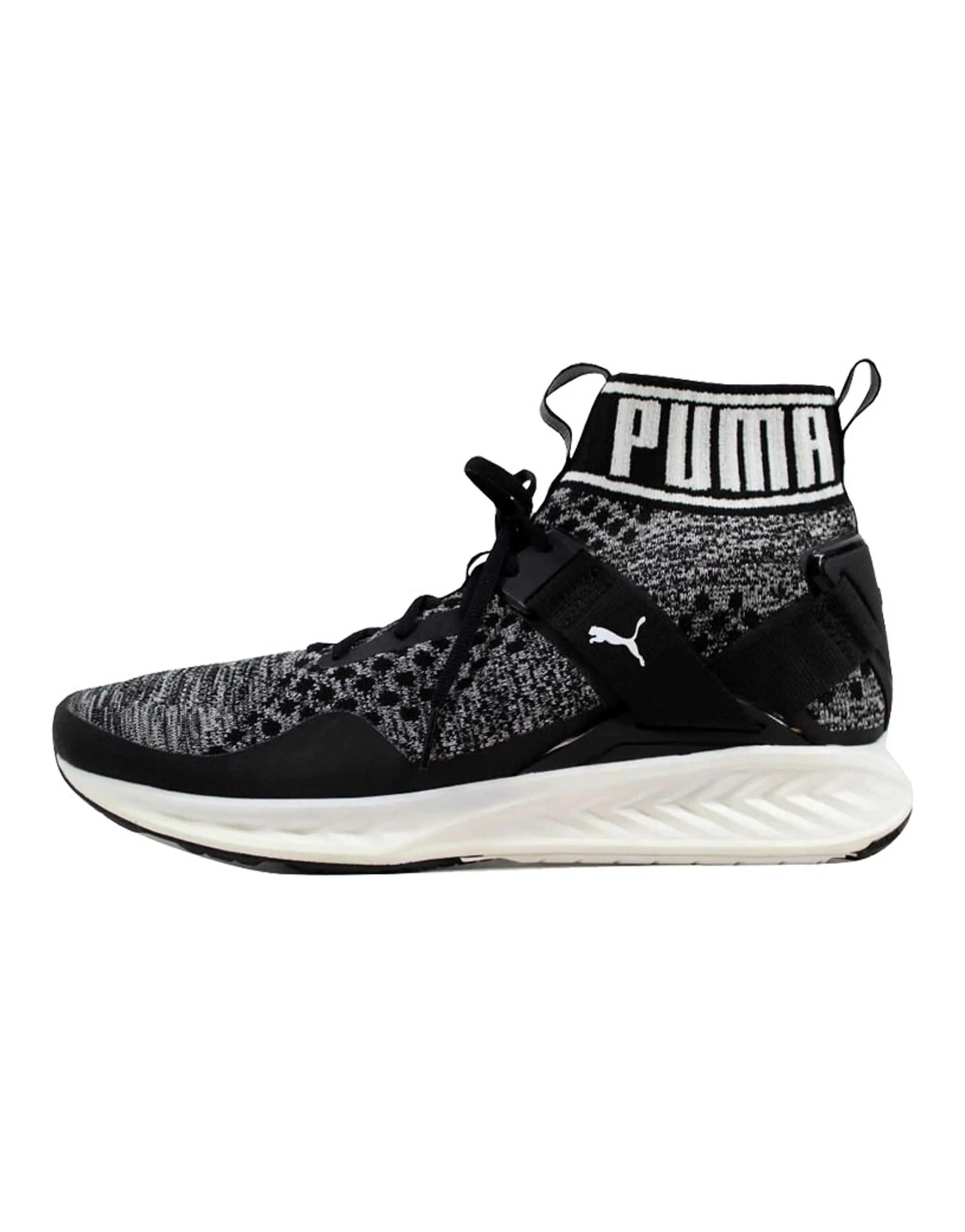 PUMA Ignite EvoKnit Black/Quiet Shade White