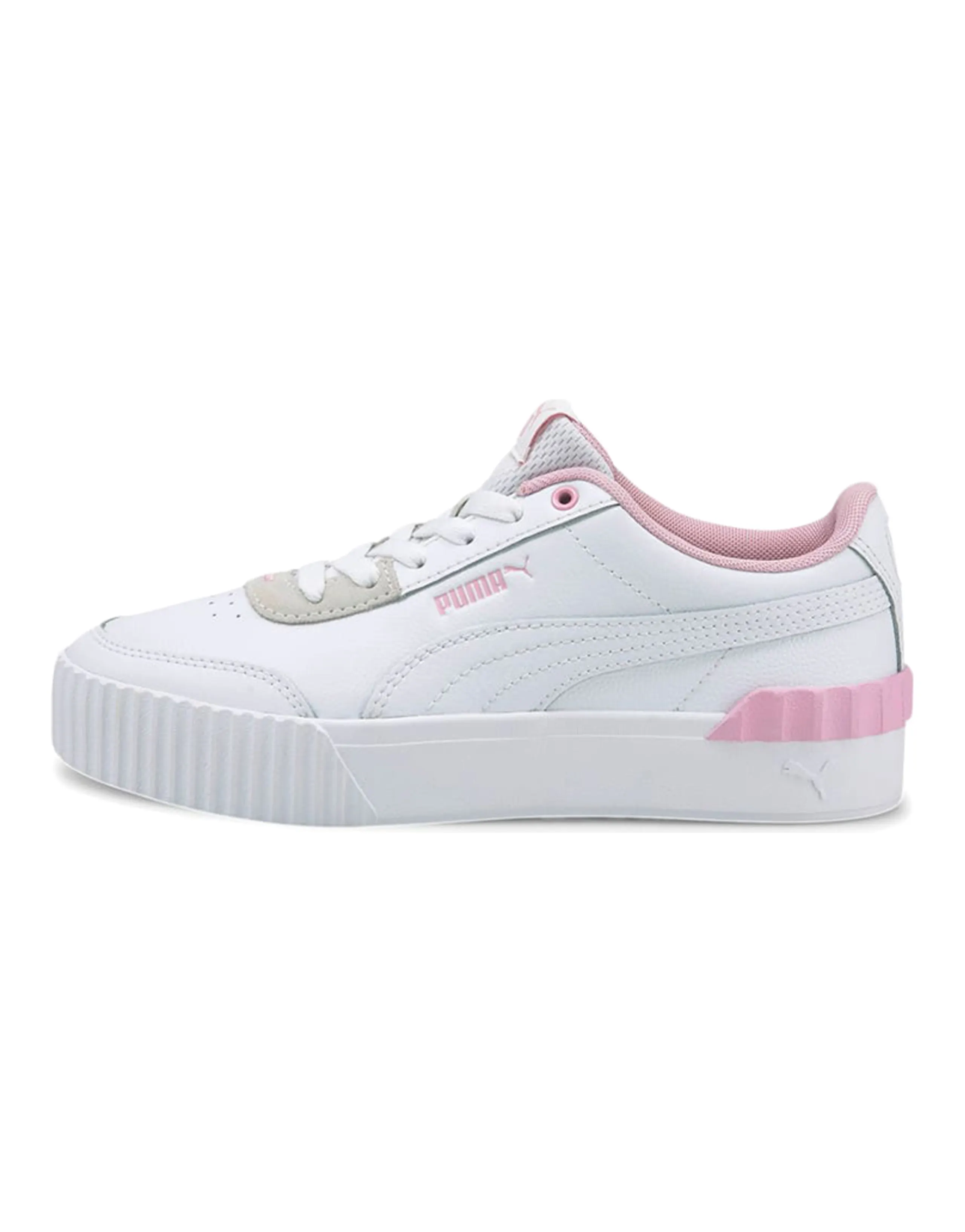 PUMA Carina Lift Casual Board Shoes White/Pink Women's