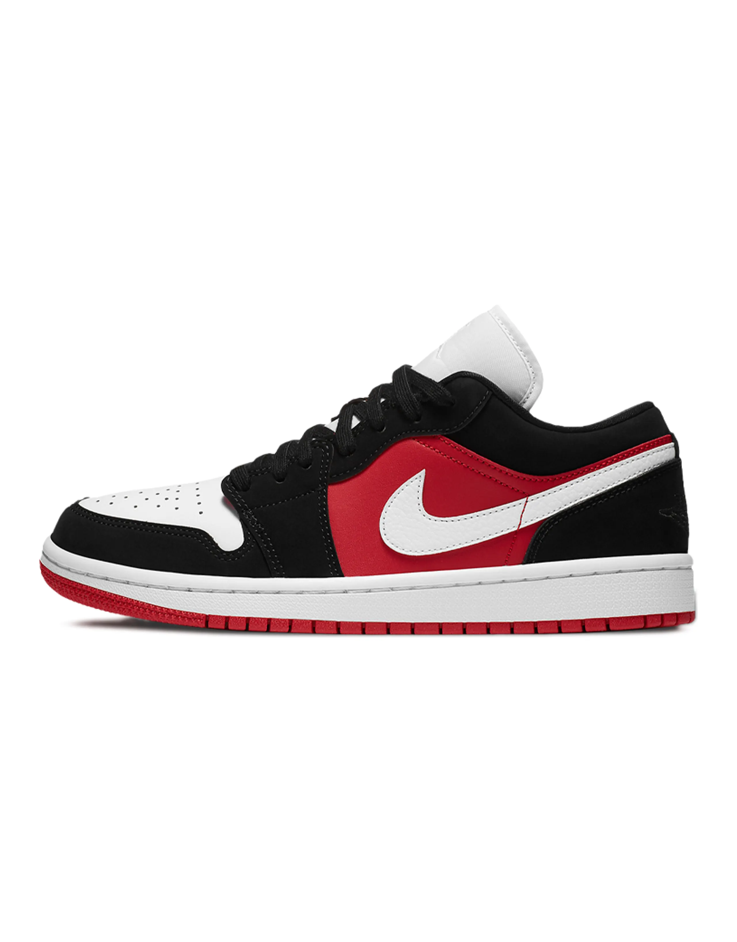 JORDAN 1 Low Black White Gym Red Women's