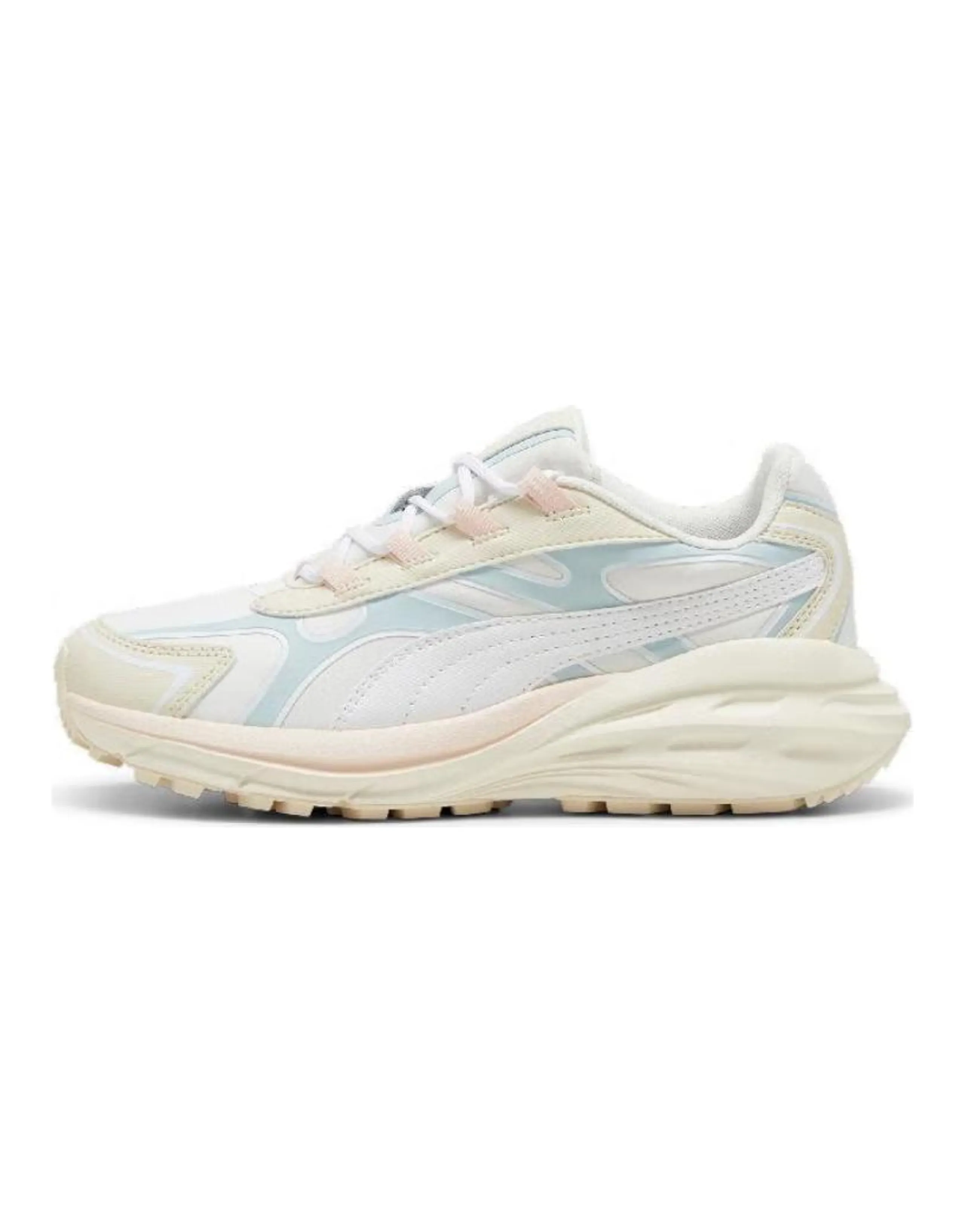 PUMA Hypnotic Anti-Slip Wear-Resistant Low-Top Casual Shoes Unisex Beige Blue