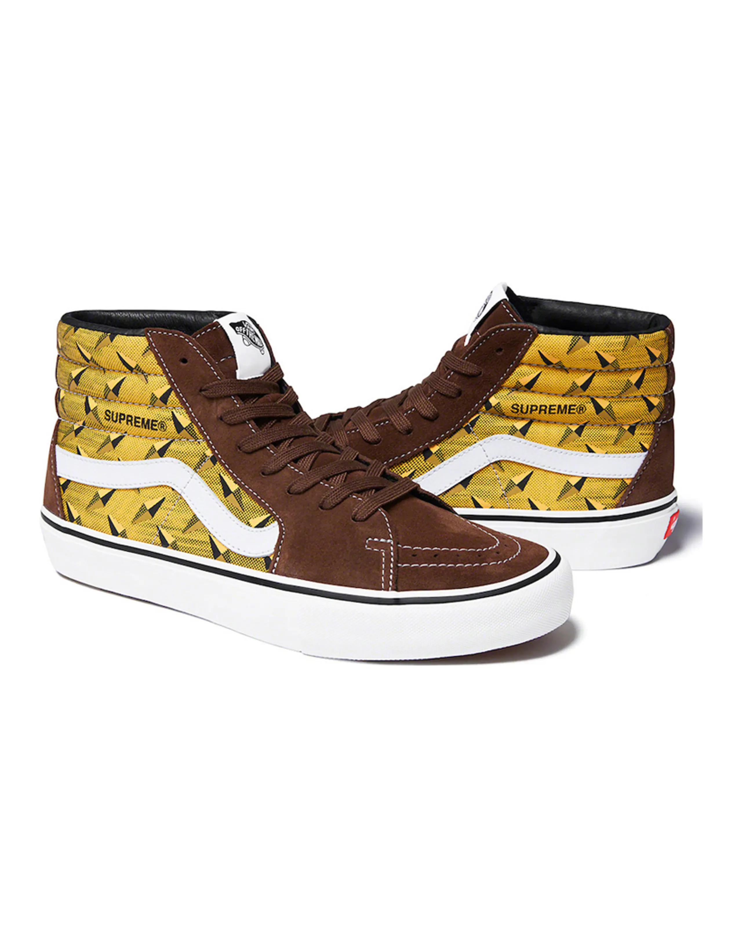 Vans Supreme X Vans Sk8 Hi Pro 'Diamond Plate Brown'