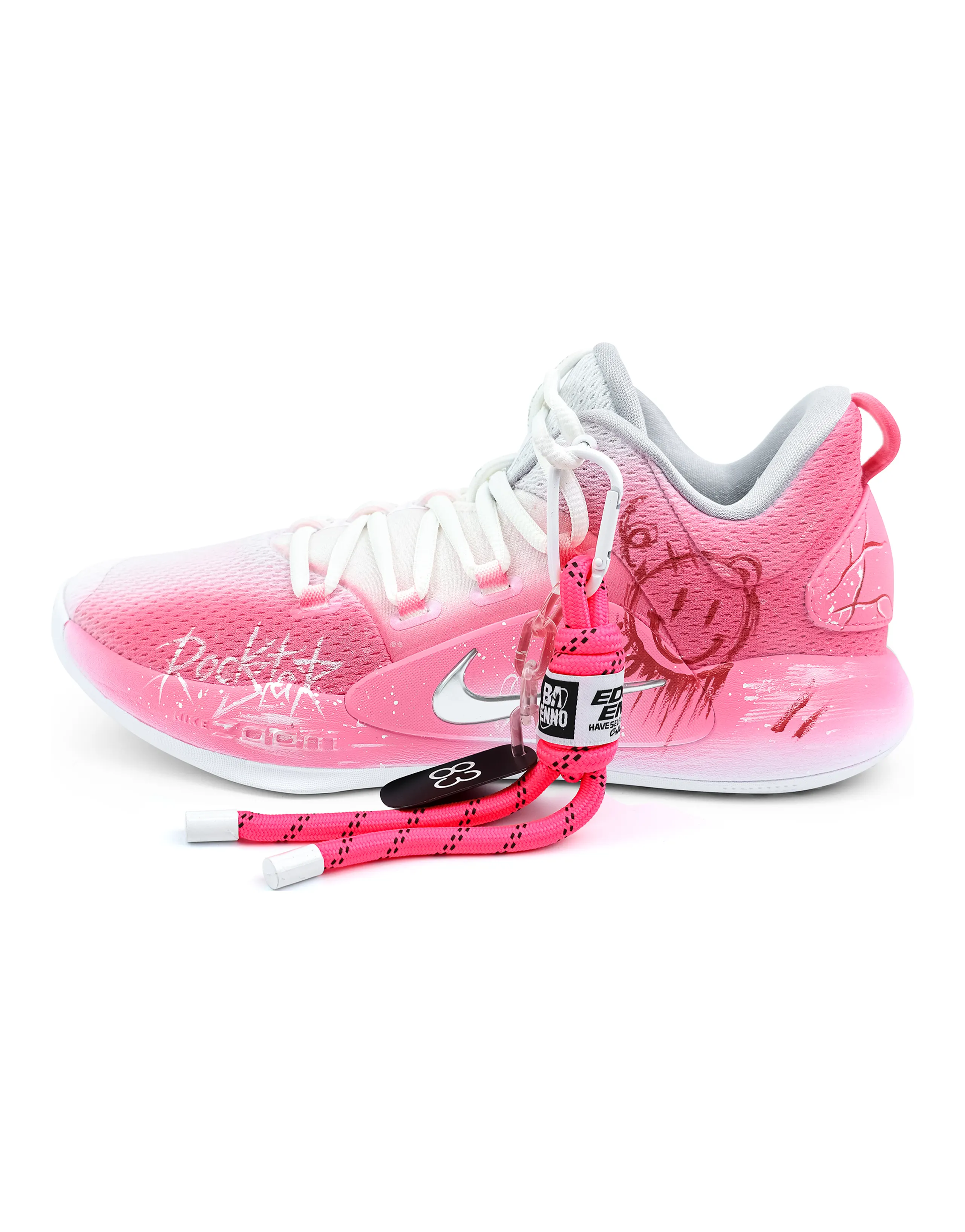Nike Hyperdunk X Cushioning Anti-Slip Wear-Resistant Breathability Low-Top Basketball Shoes Men's Pink White