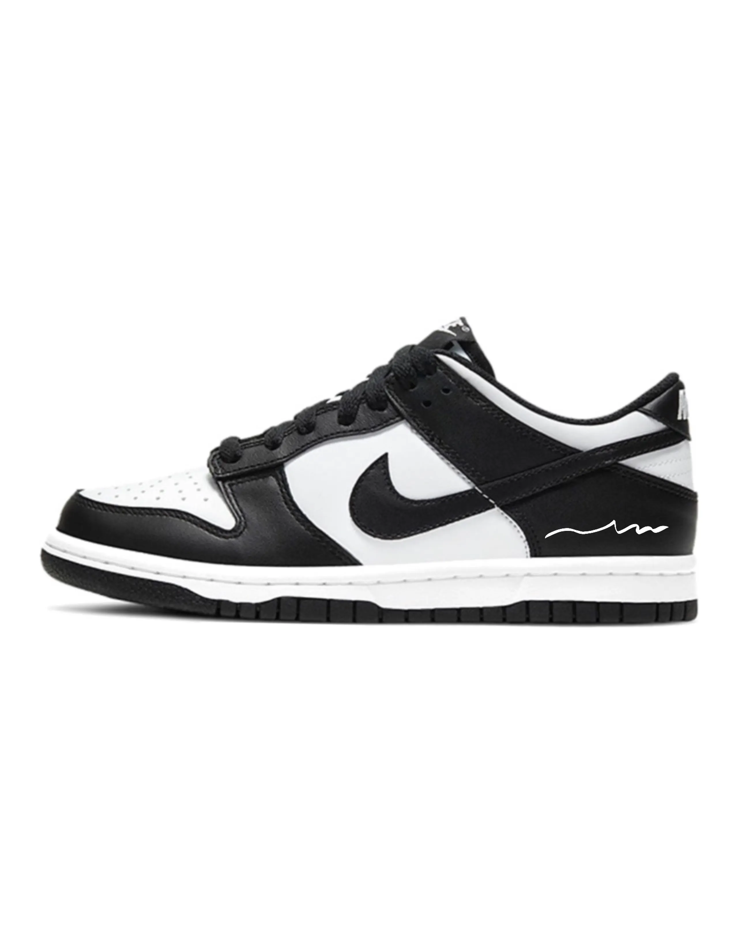 Custom SneakersNike Dunk Classic Versatile Sketch Trendy Fashion Slip-Resistant Low-Top Sneakers Unisex Black White