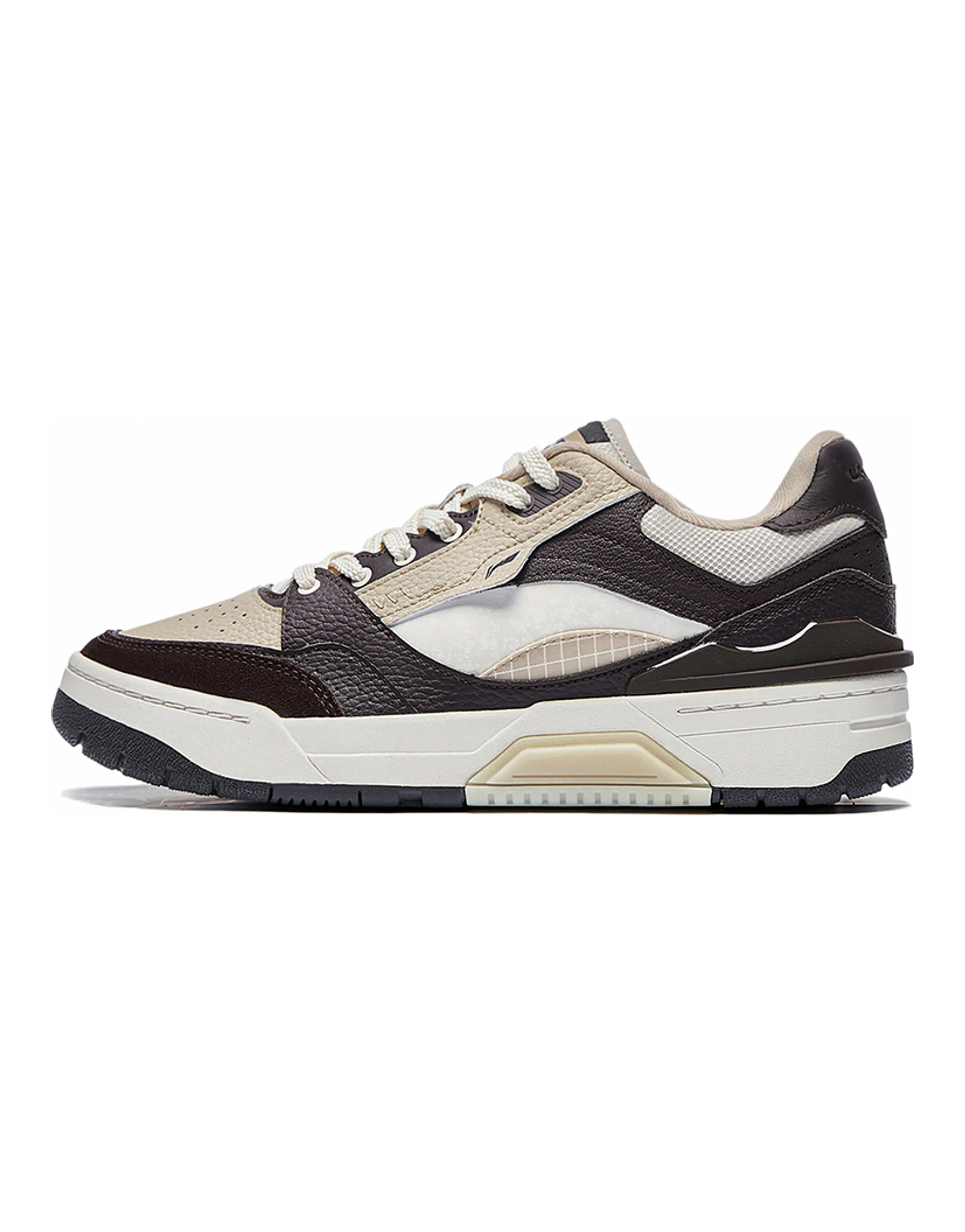 LiNing RSR 101 Anti-Slip And Wear-Resistant Lightweight Low-Top Skateboard Shoes Men's Coffee Brown
