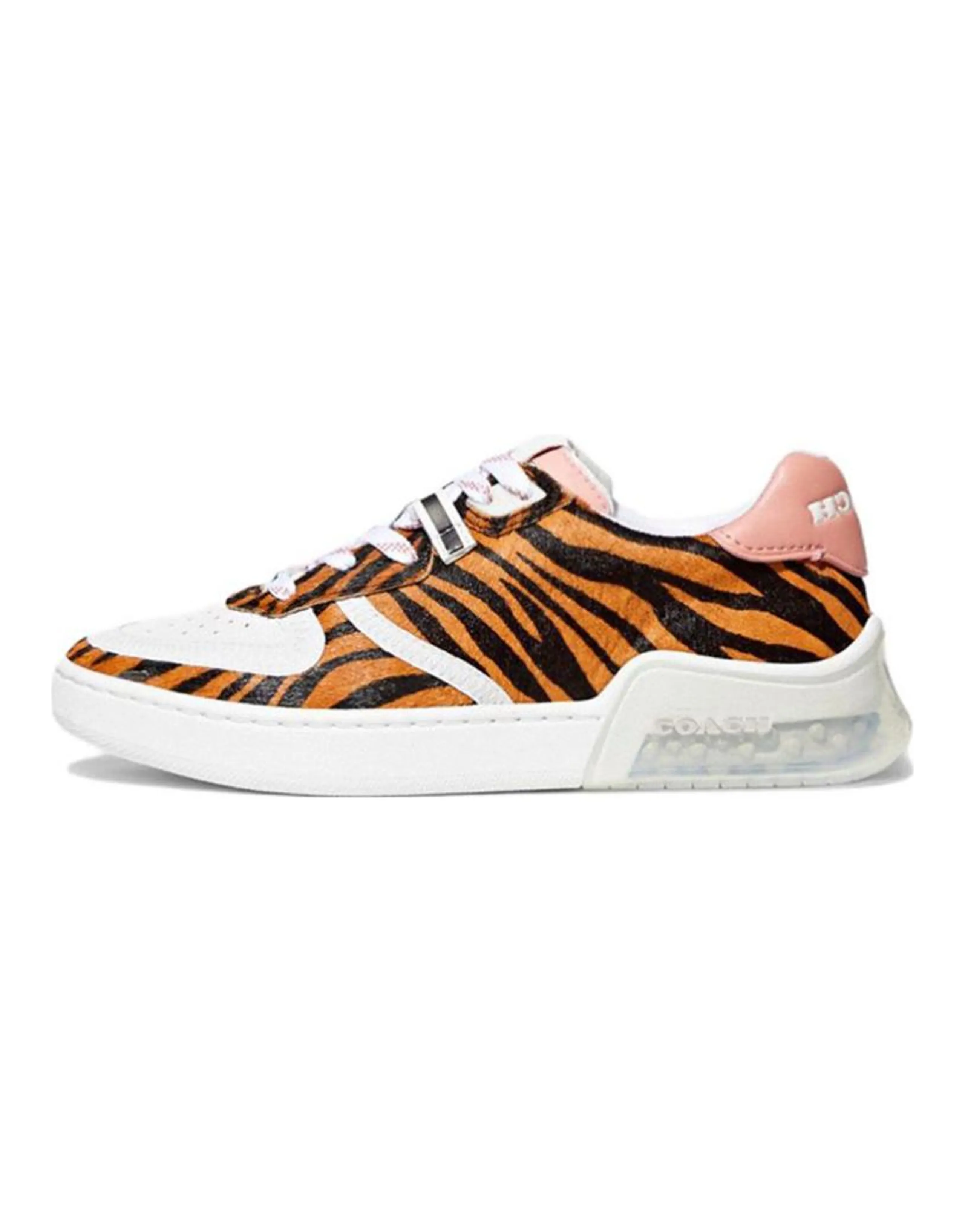 COACH City Sole Low-Top Stylish Skateboarding Shoes Women's Brown Black White
