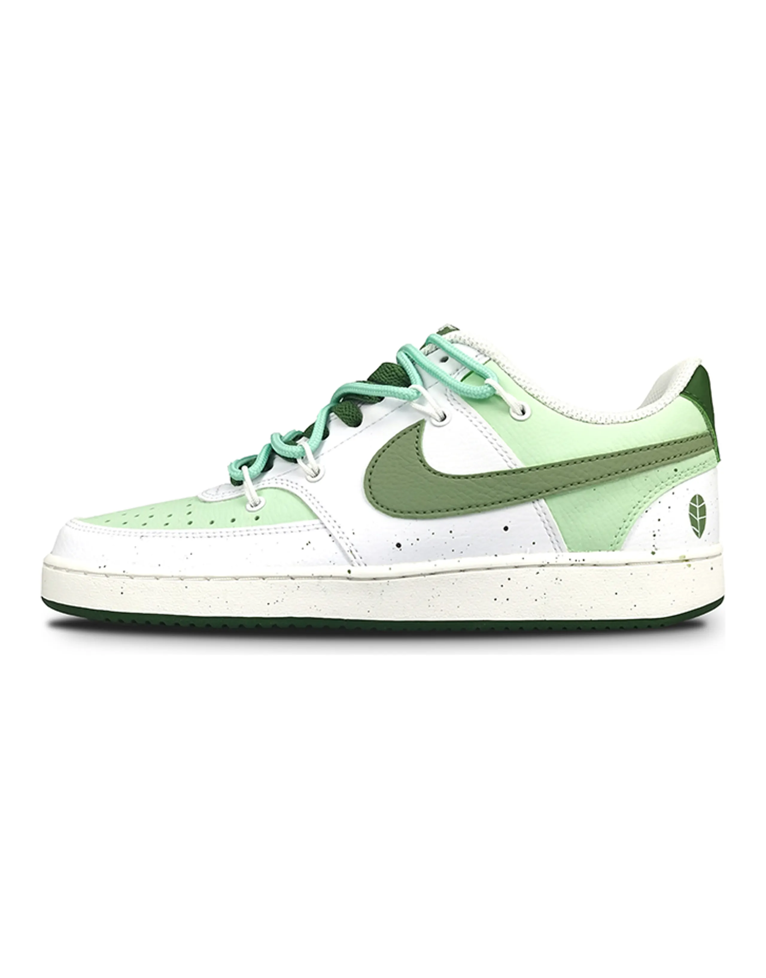 Nike Court Vision 1 Skateboard Shoes Unisex Low-Top Green/Cyan