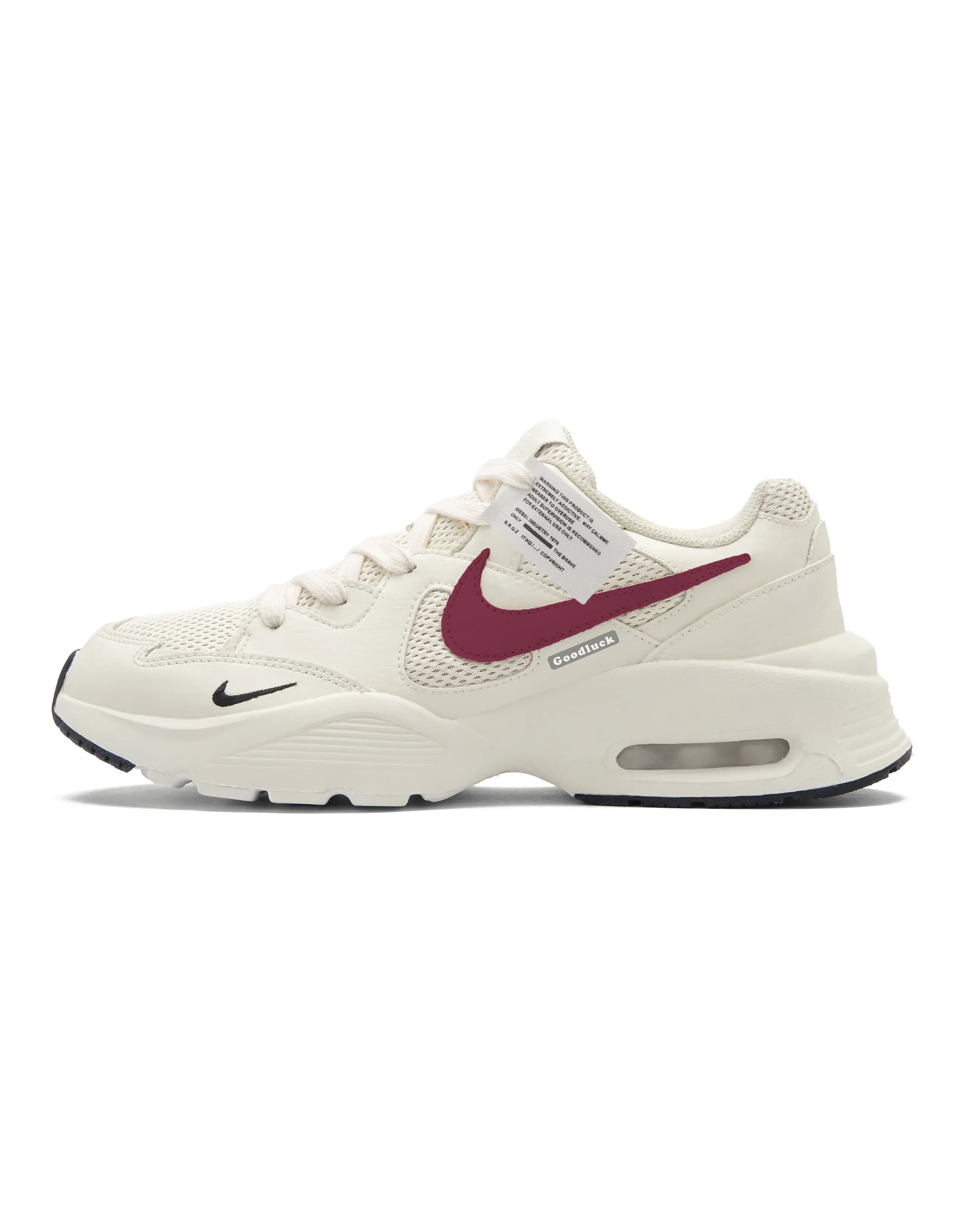 Custom SneakersNike Air Max Fusion Pink Cloud E Minimalist Versatile Couple American Street Low-Top Running Shoes Women's Red Rice White