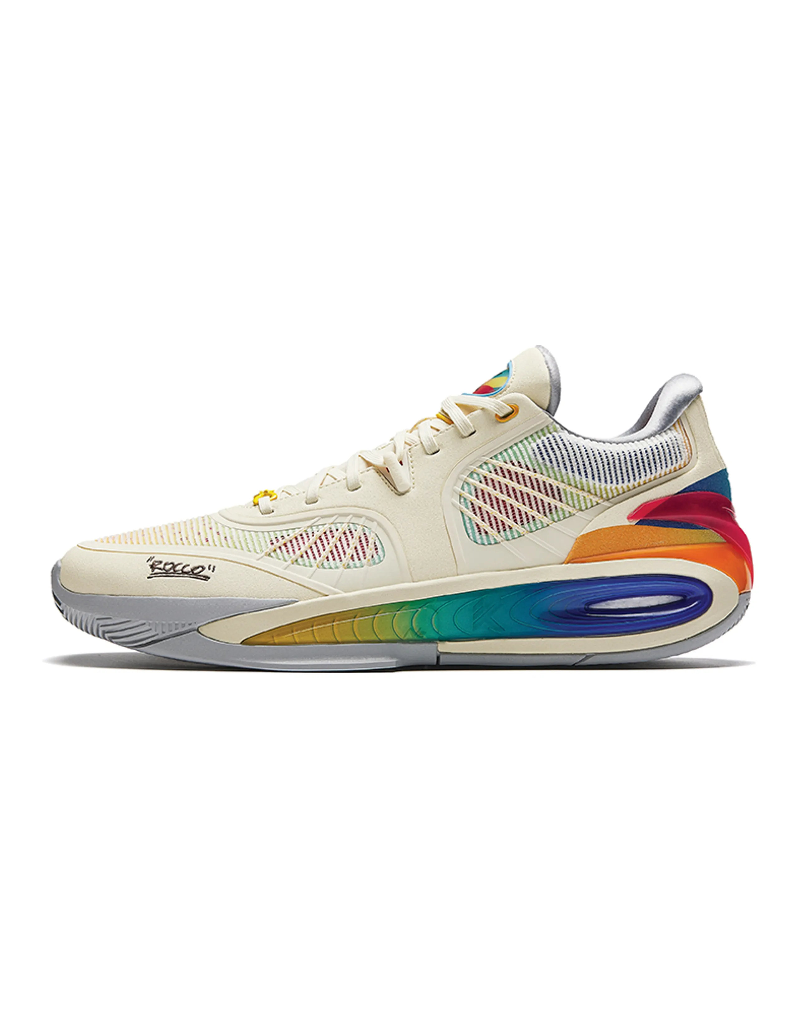Anta KT10 Cushioned Wear-Resistant Slip-Resistant Nitrogen Technology Carbon Plate Basketball Shoes Men's Ecru