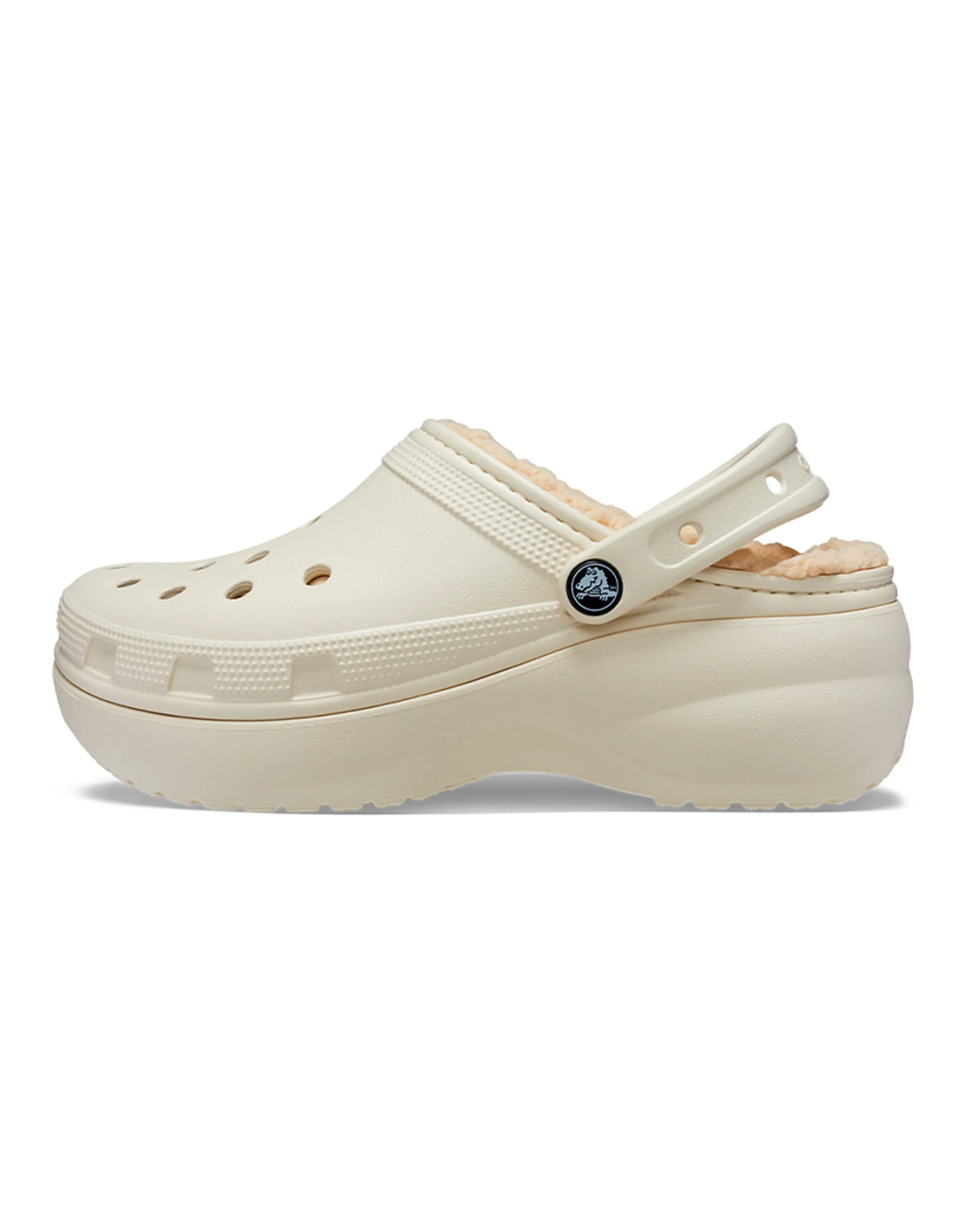 Crocs Classic Platform Lined Clog 'Bone' Women's