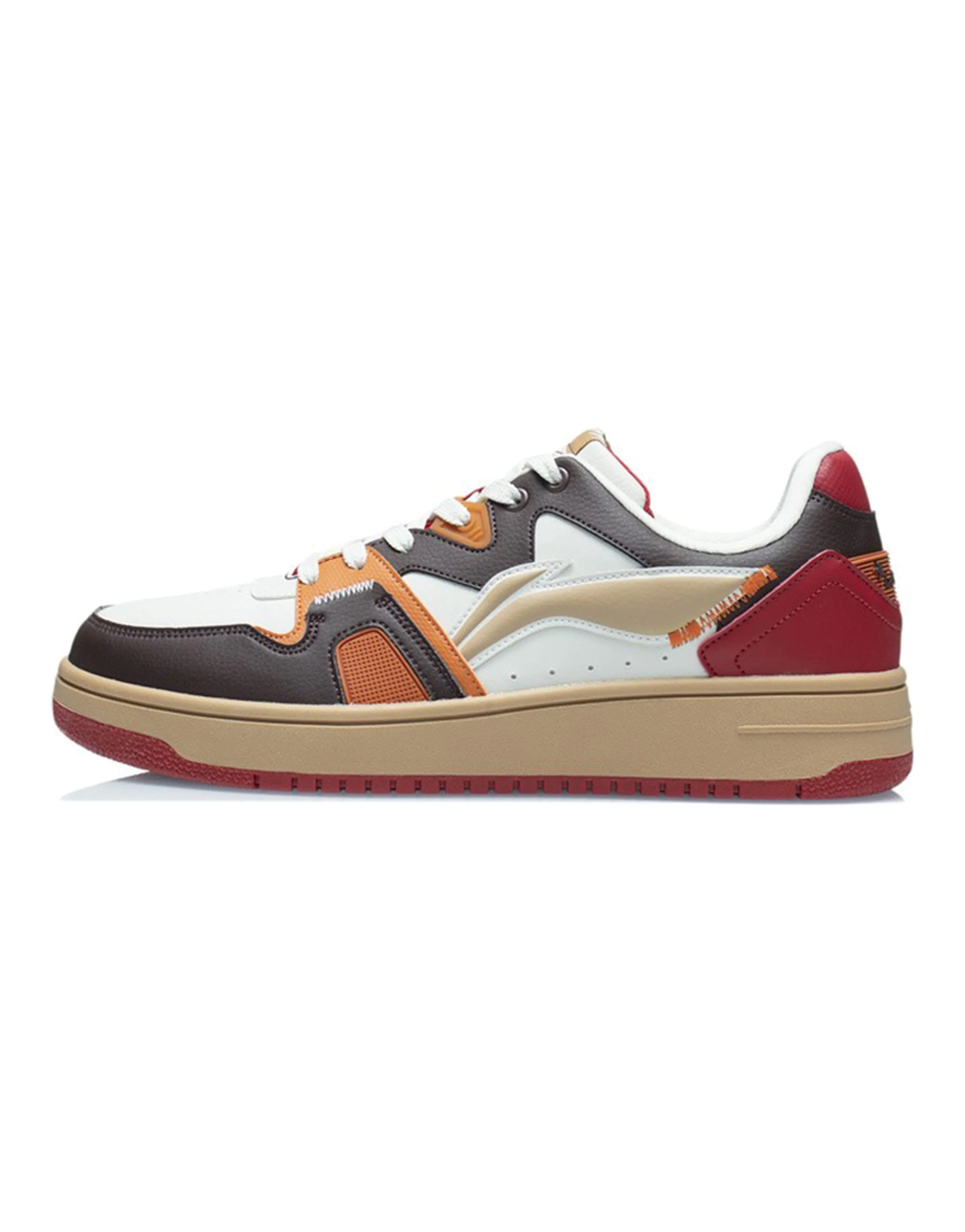 LiNing Anti-Slip Wear-Resistant Low-Top Skateboard Shoes Bull Red