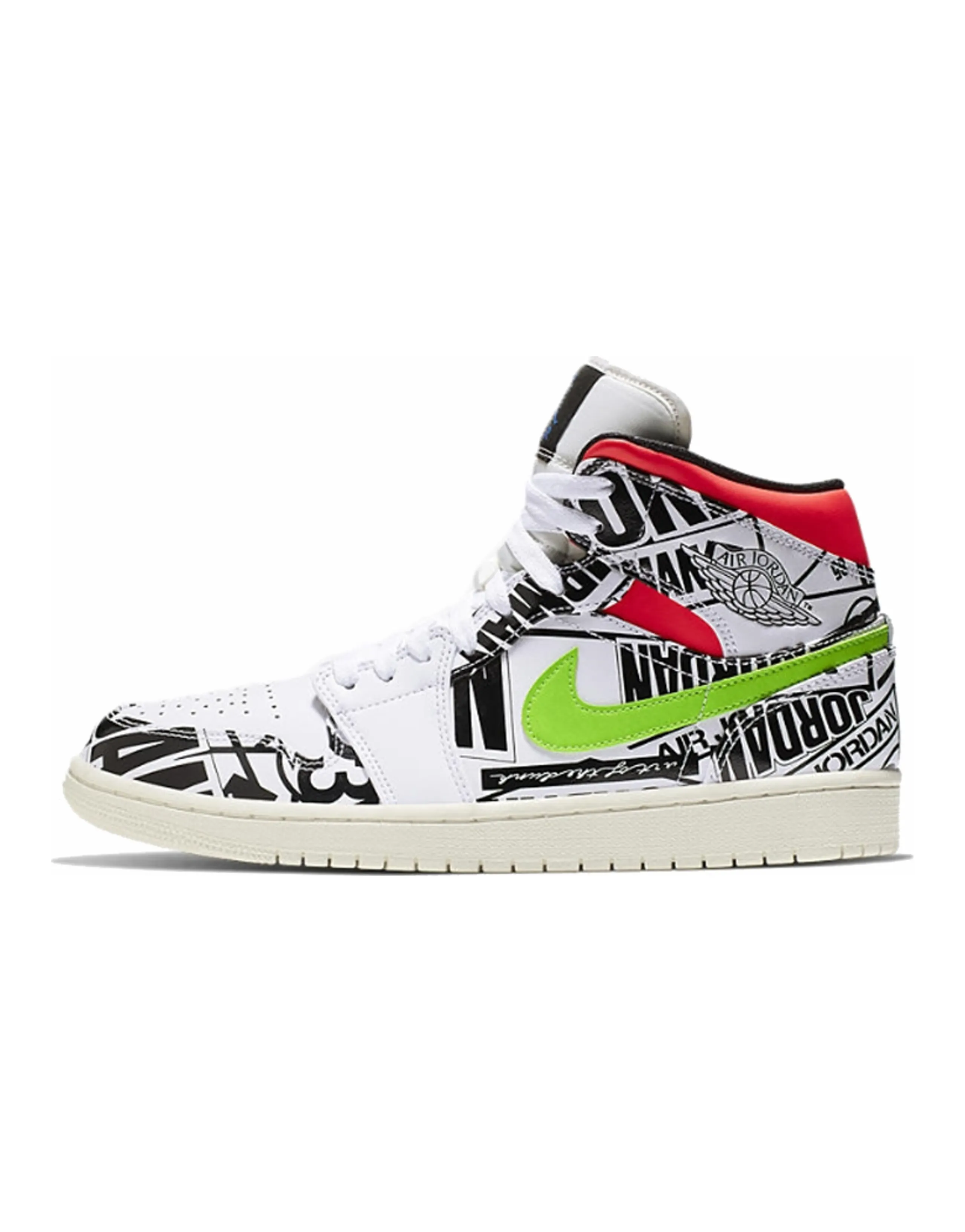 Jordan 1 Mid All Over Logos