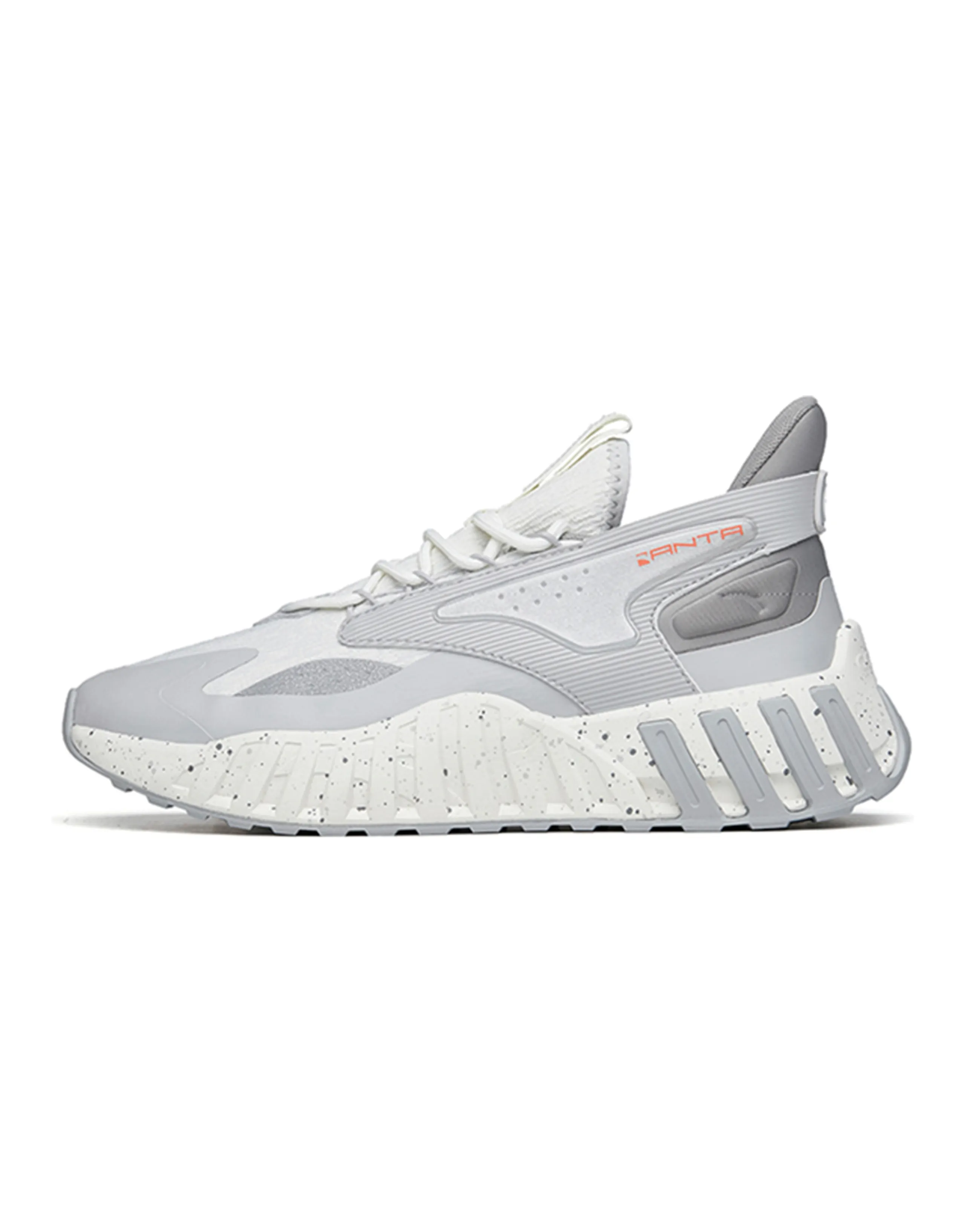 ANTA Chunky Sneakers Men Low-Top Ivory White/Microchip Gray