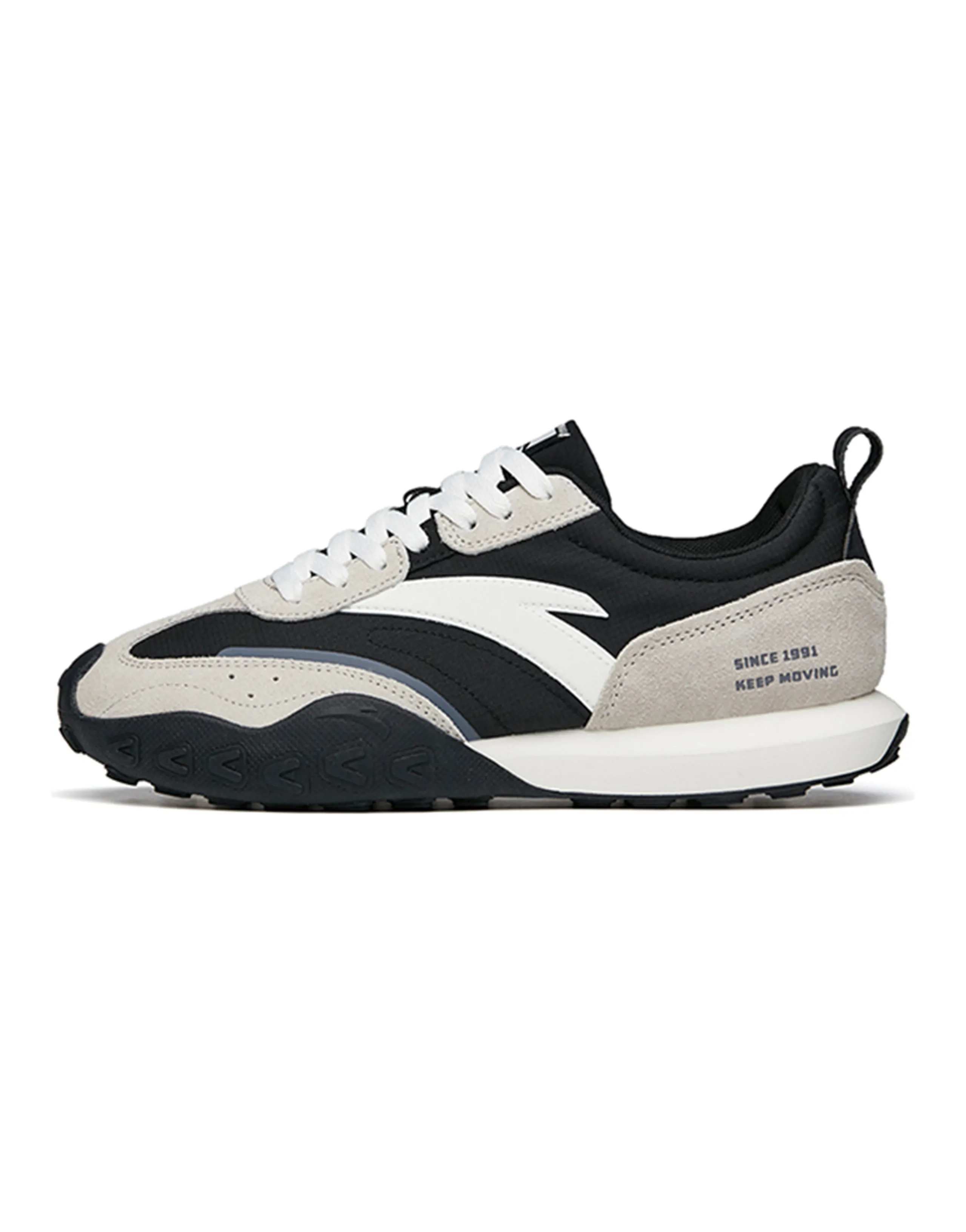 Anta Low-Top Casual Shoes Men's Black Gray White