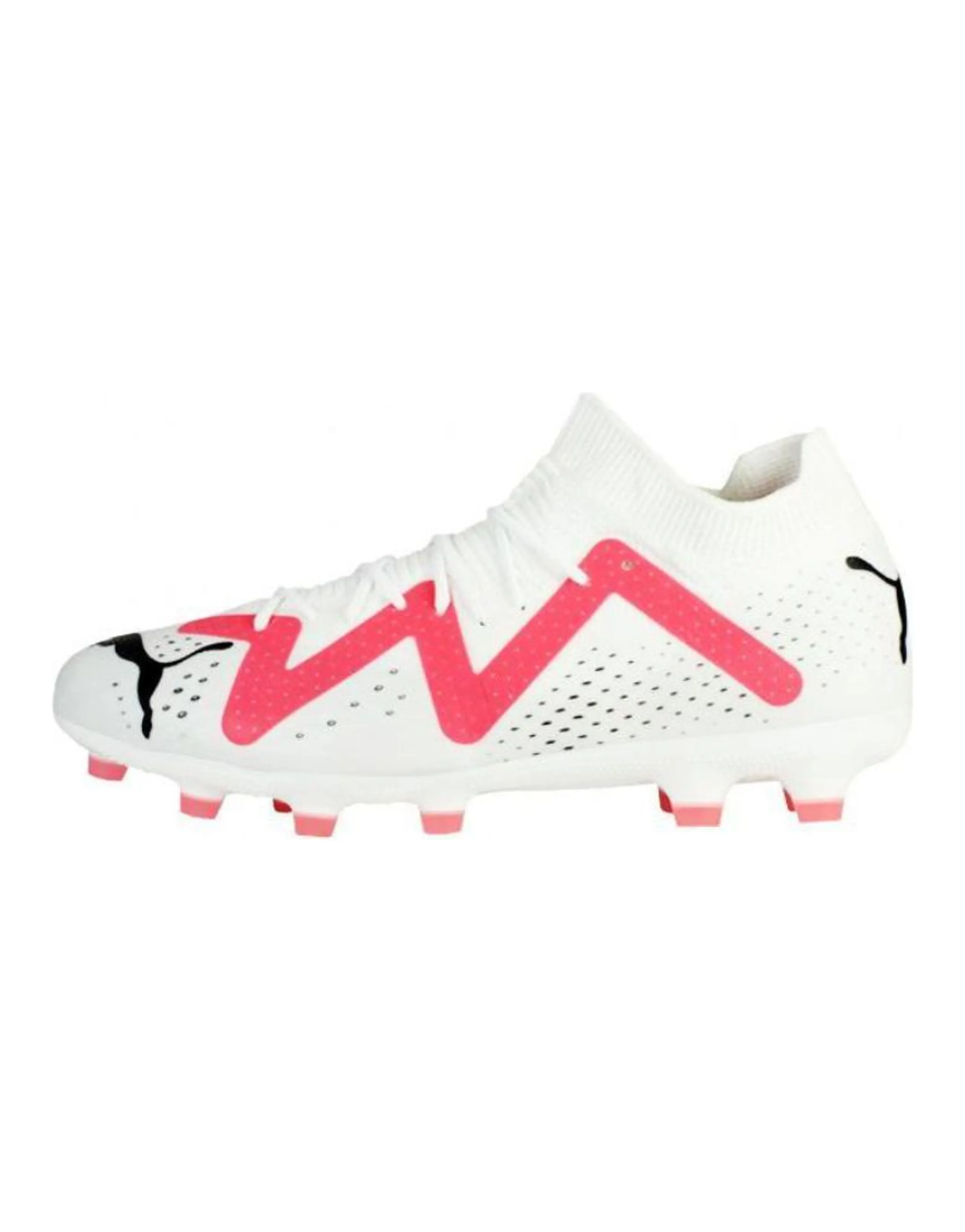 PUMA Future Match Soccer Shoes Men Mid-Top White Pink