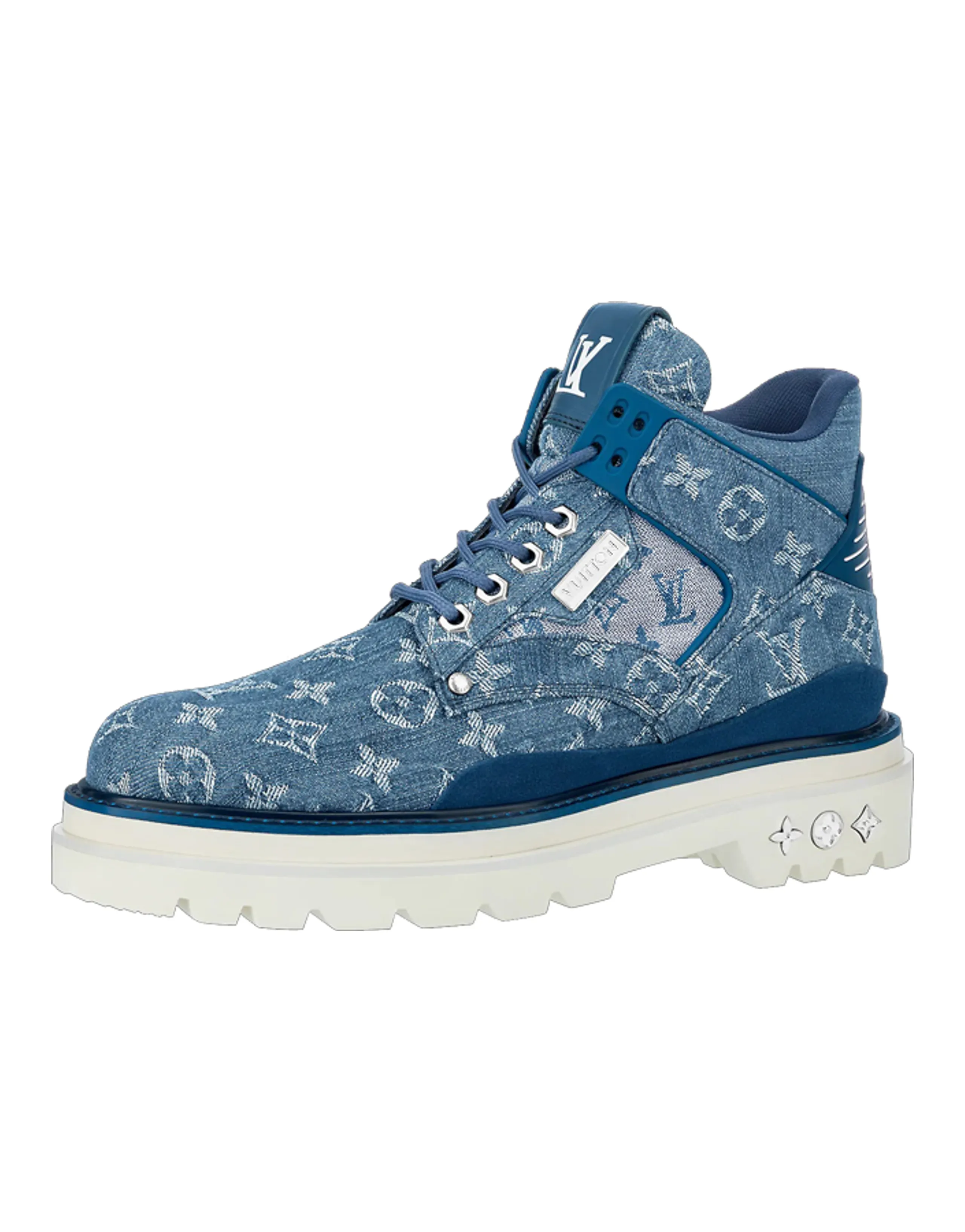 LOUIS VUITTON Monogram Denim Ankle Boots