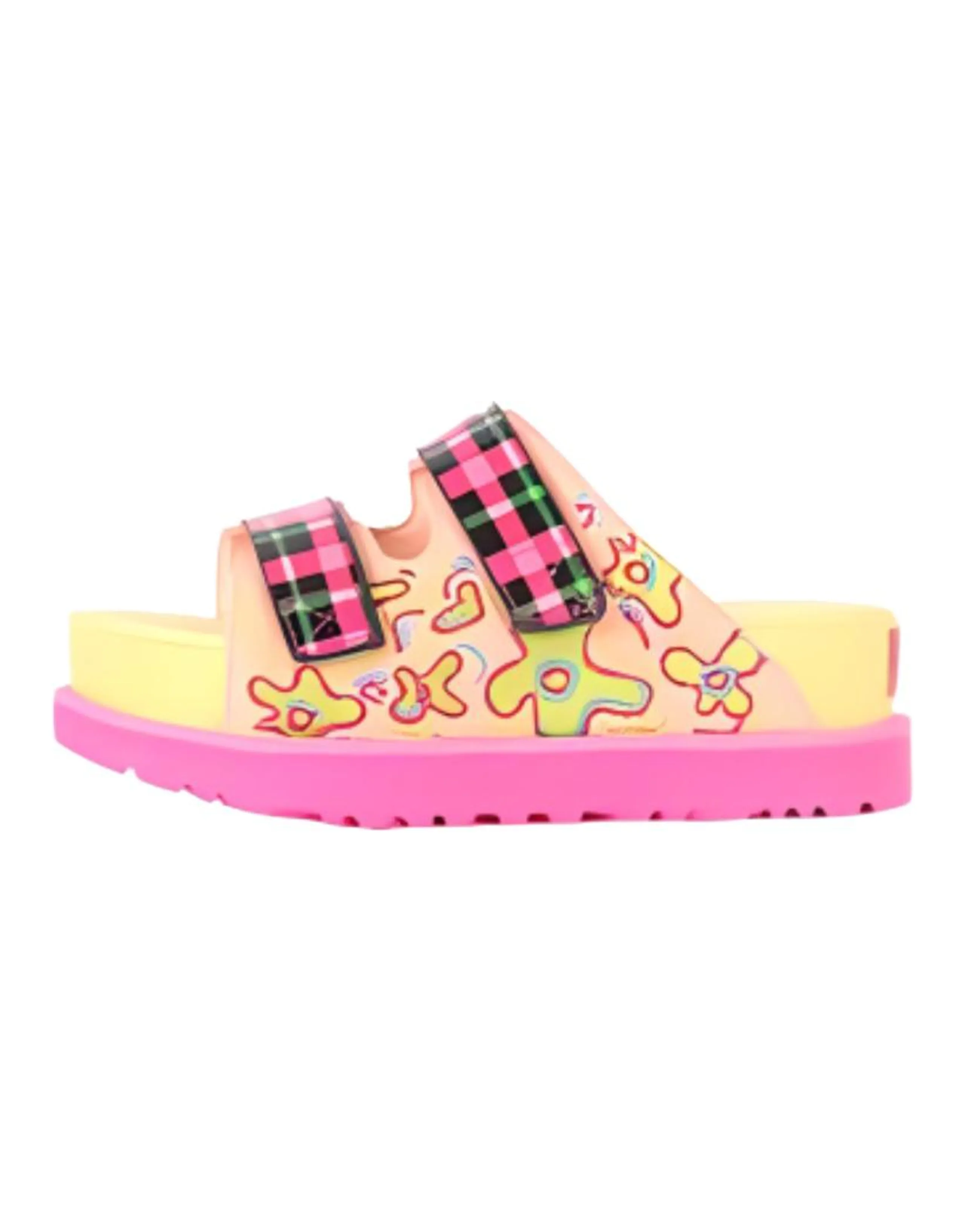 Shuting Qiu Hi Slide x UGG Round Toe Comfort Slide Sandals Women's Beige Pink
