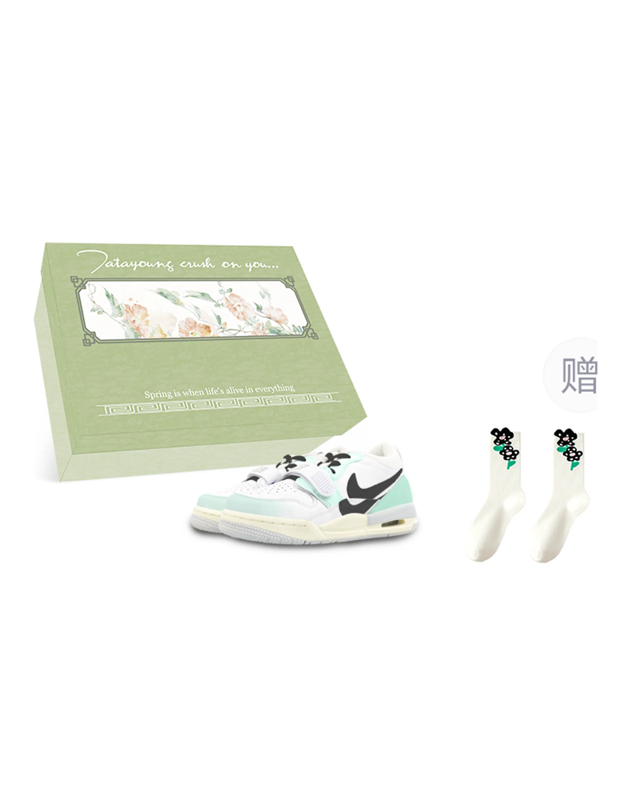 JORDAN Legacy 312 Vintage Basketball Shoes Men Low-Top White/Green Black
