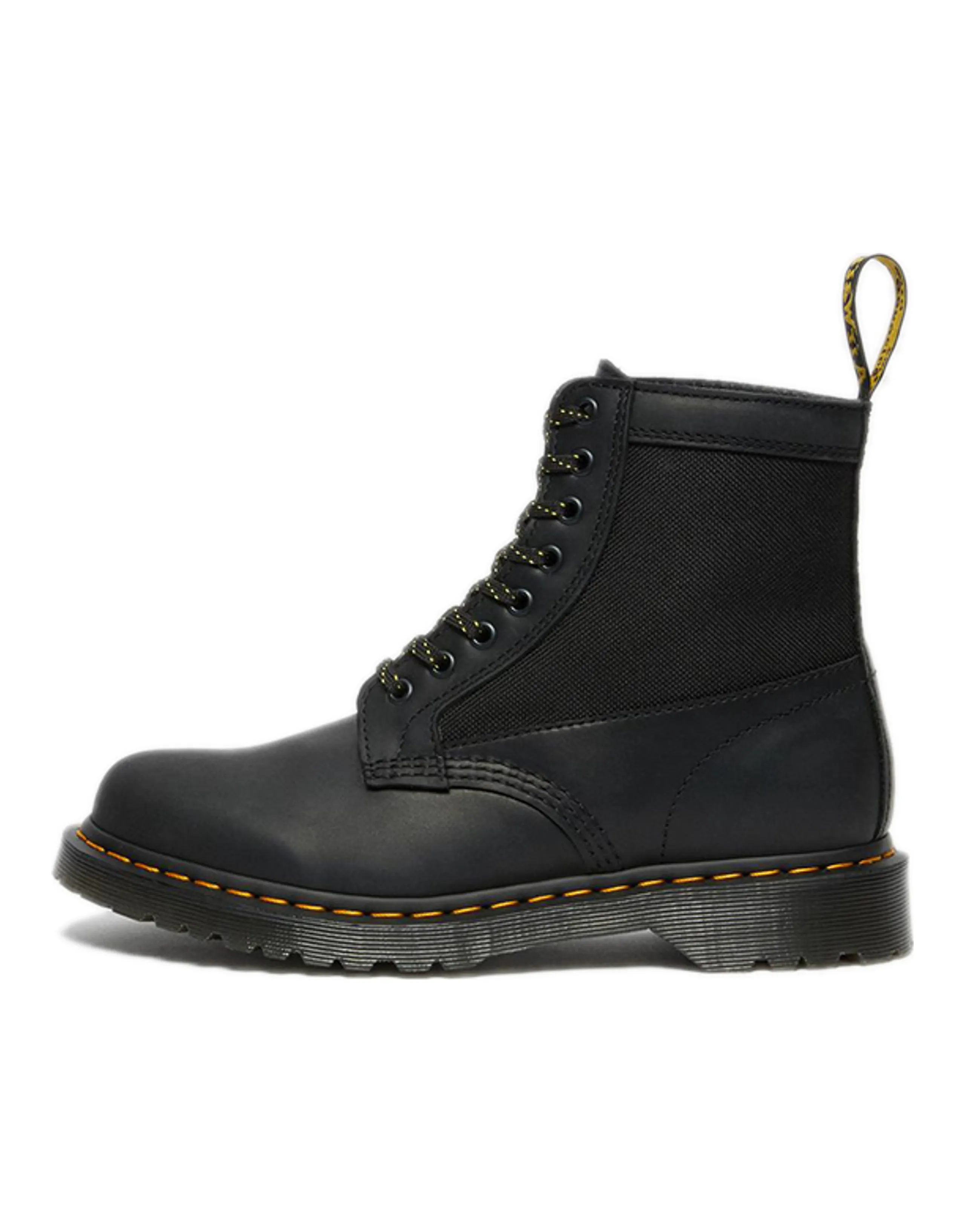 Dr.Martens 1460 Panel Leather Lace Boots Black/Yellow