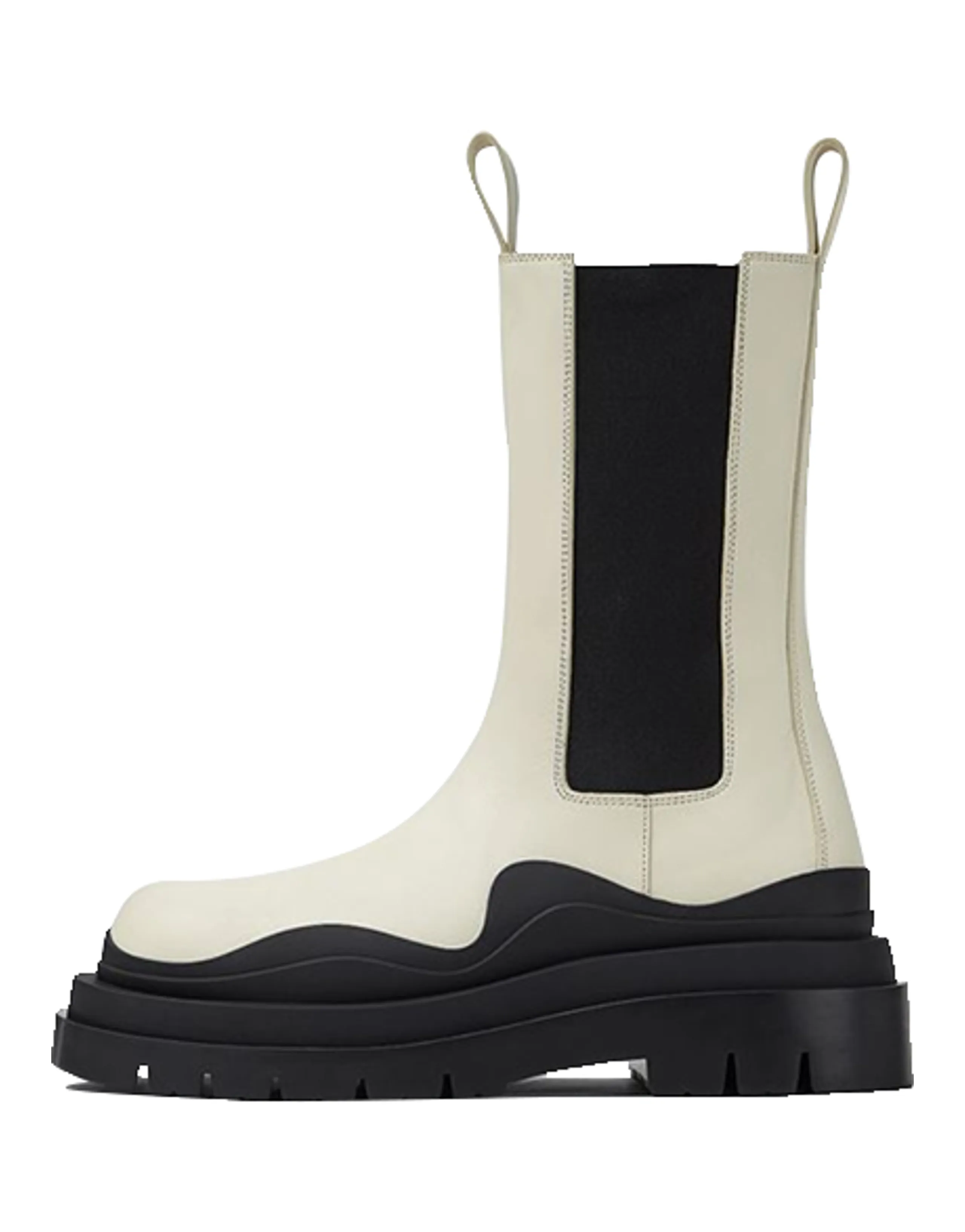 Bottega Veneta Tire Chelsea Crew Chelsea Boots 5.5cm Women's White