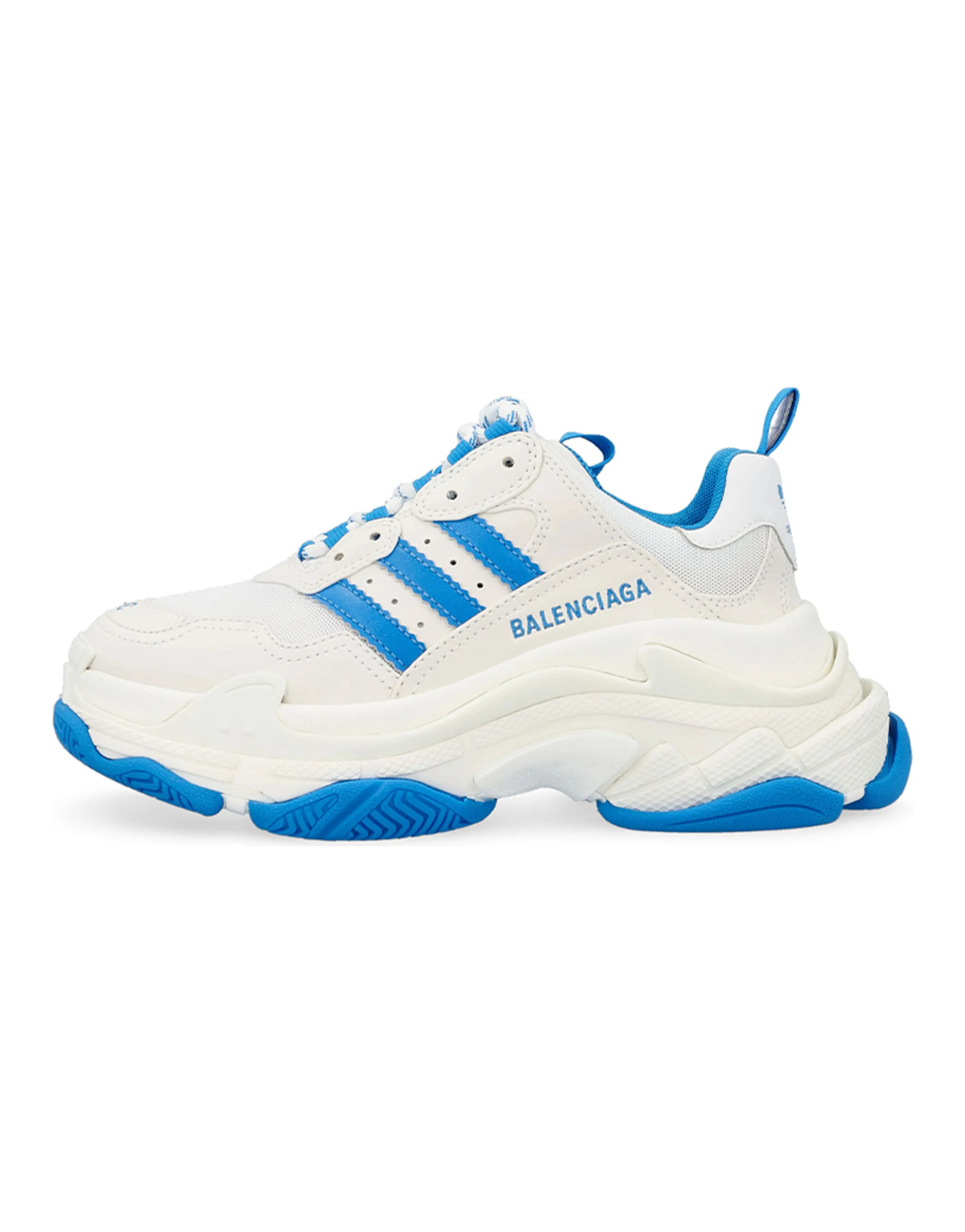 Balenciaga X Adidas Triple S White Blue Women's